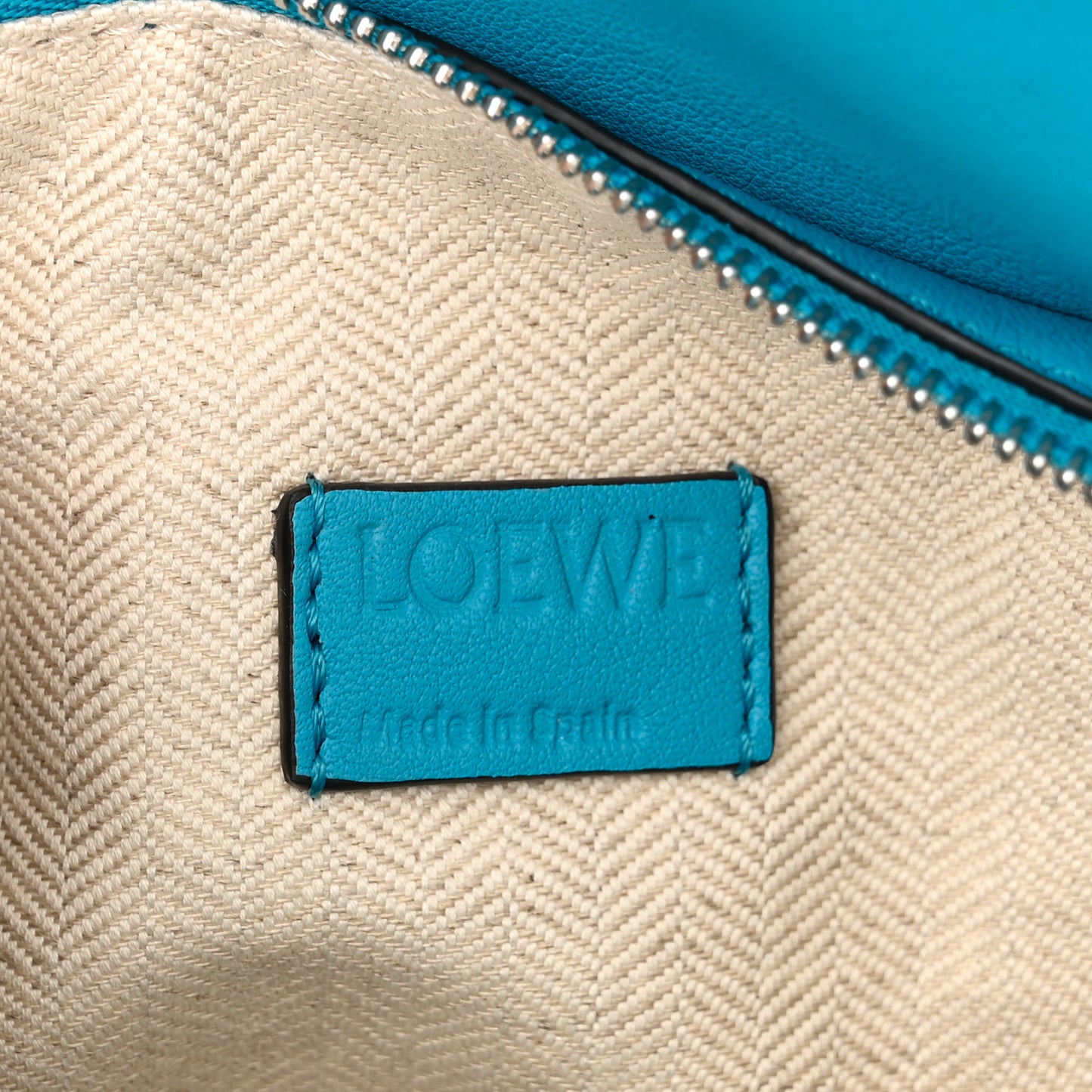 Calfskin Mini Puzzle Bumbag Cyan