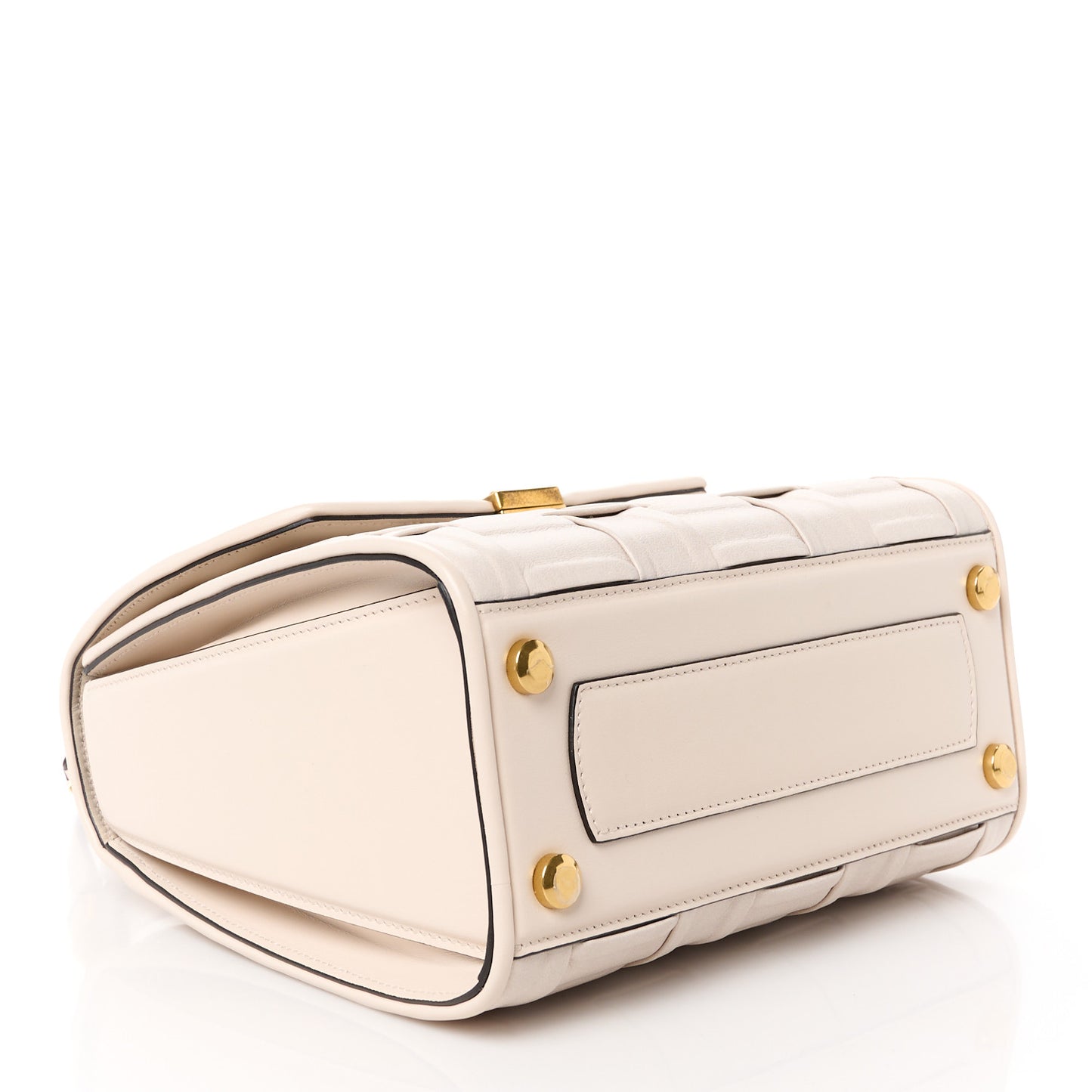 Lambskin Woven Small Boxyz Bone