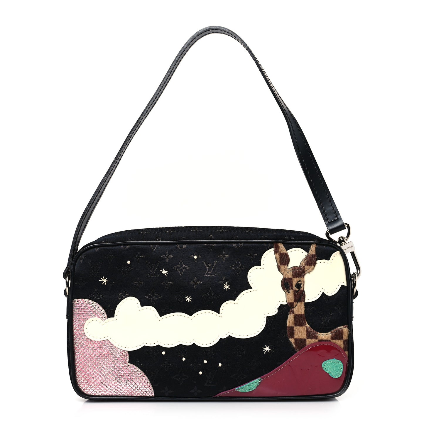 Satin Mini Monogram Conte De Fees Pochette Black