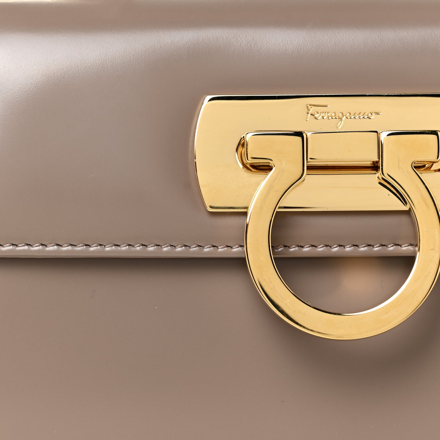 Brushed Off Calfskin Small Iconic Top Handle Bag Grey