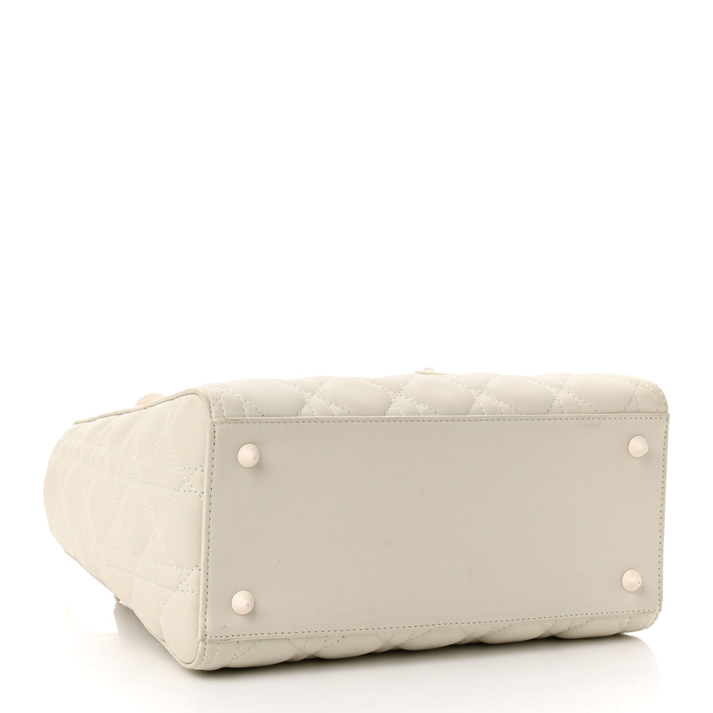 Ultra Matte Calfskin Cannage Medium Lady Dior Latte