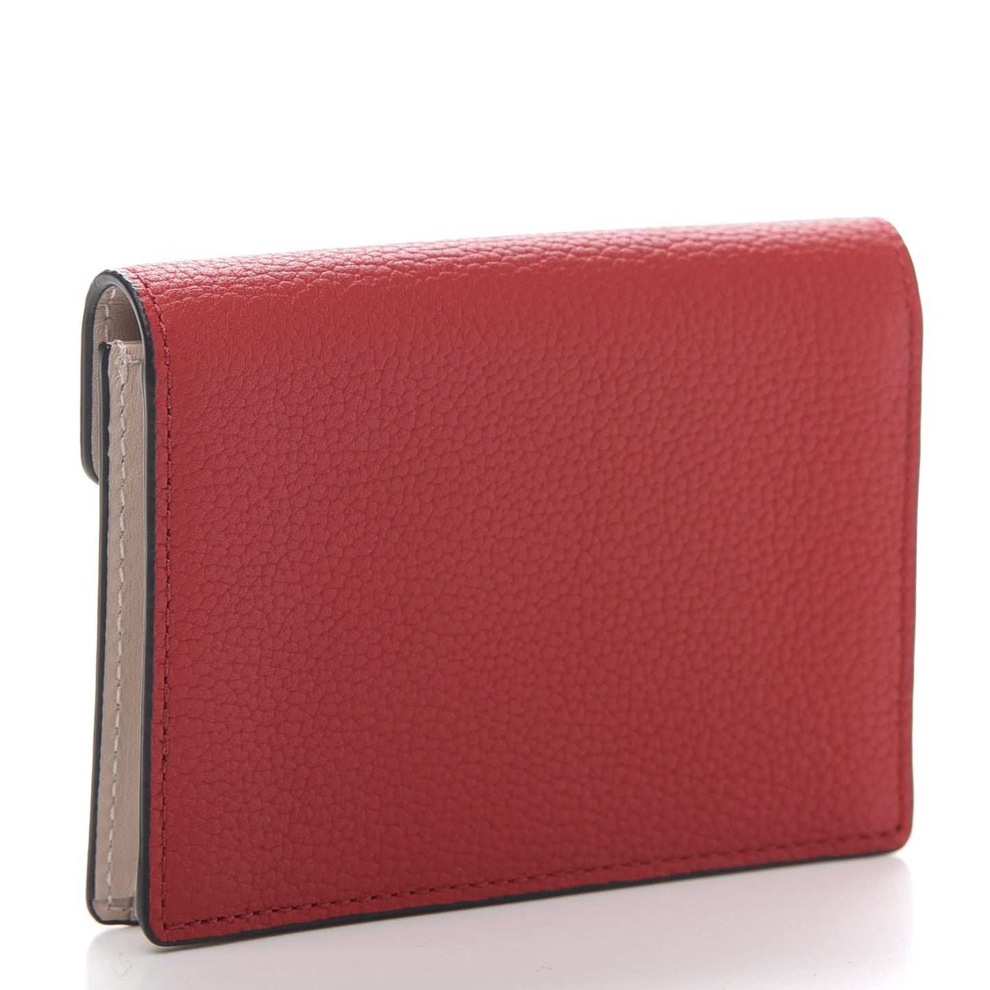 Visetos Mini Love Letter Flap Wallet Cognac White Red