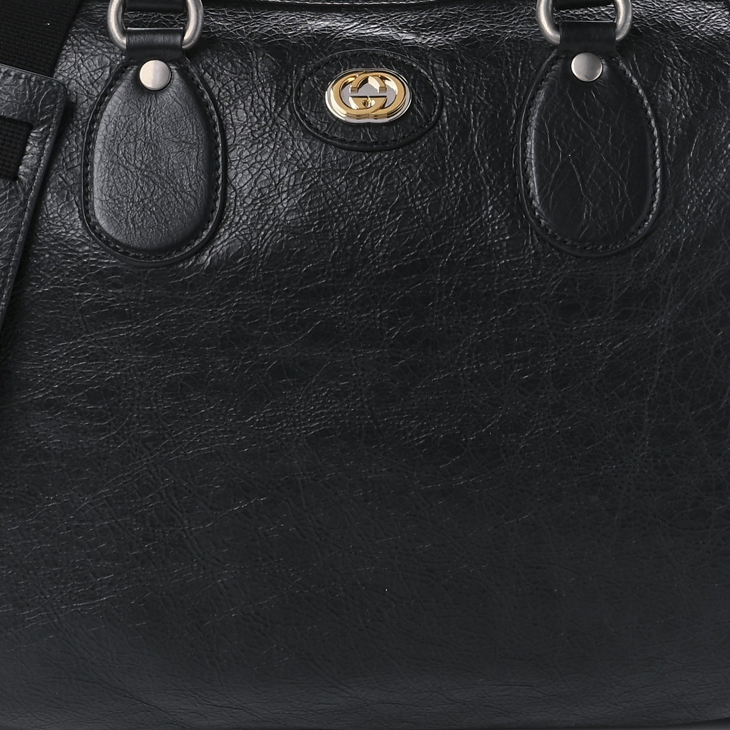 Fluffy Calfskin Morpheus Weekender Duffle Black
