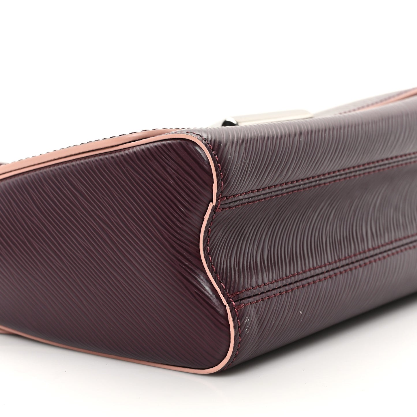 Epi Twist Shoulder Bag MM Prune Rose Poudre