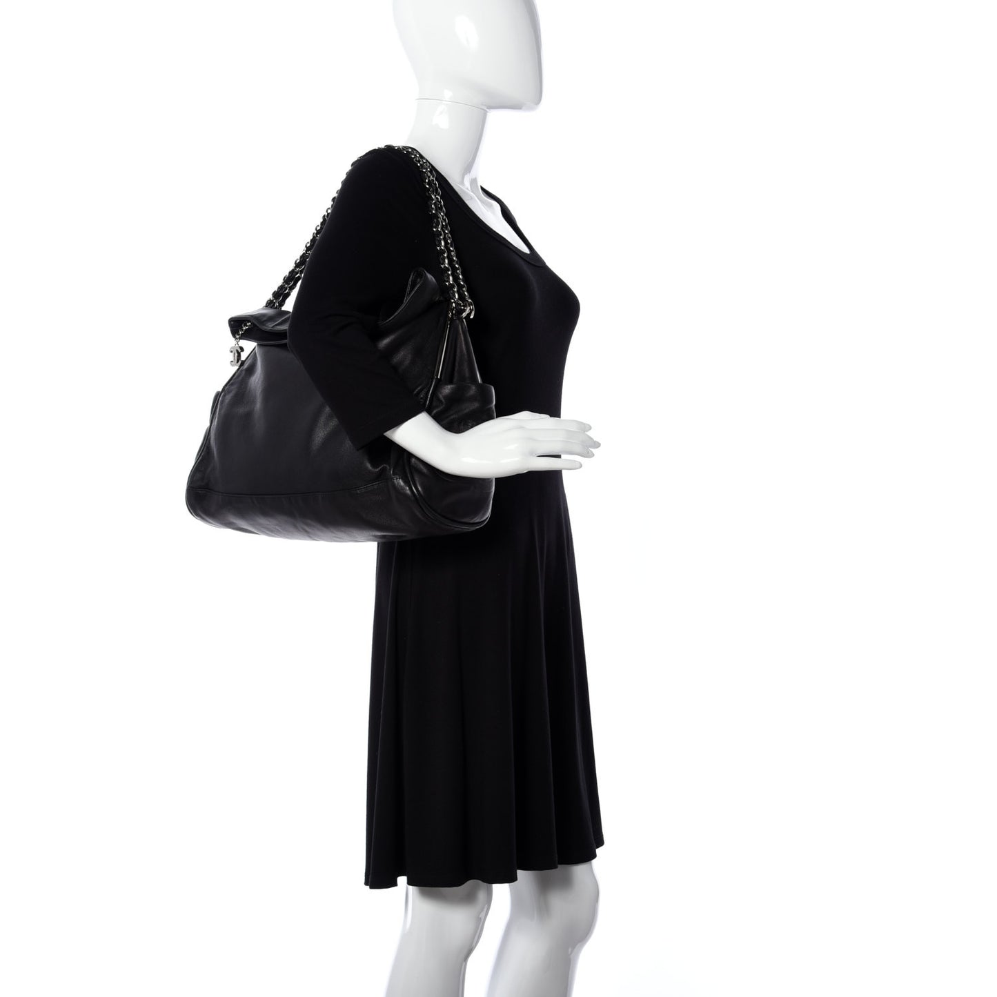 Lambskin Large Ultimate Soft Tote Black