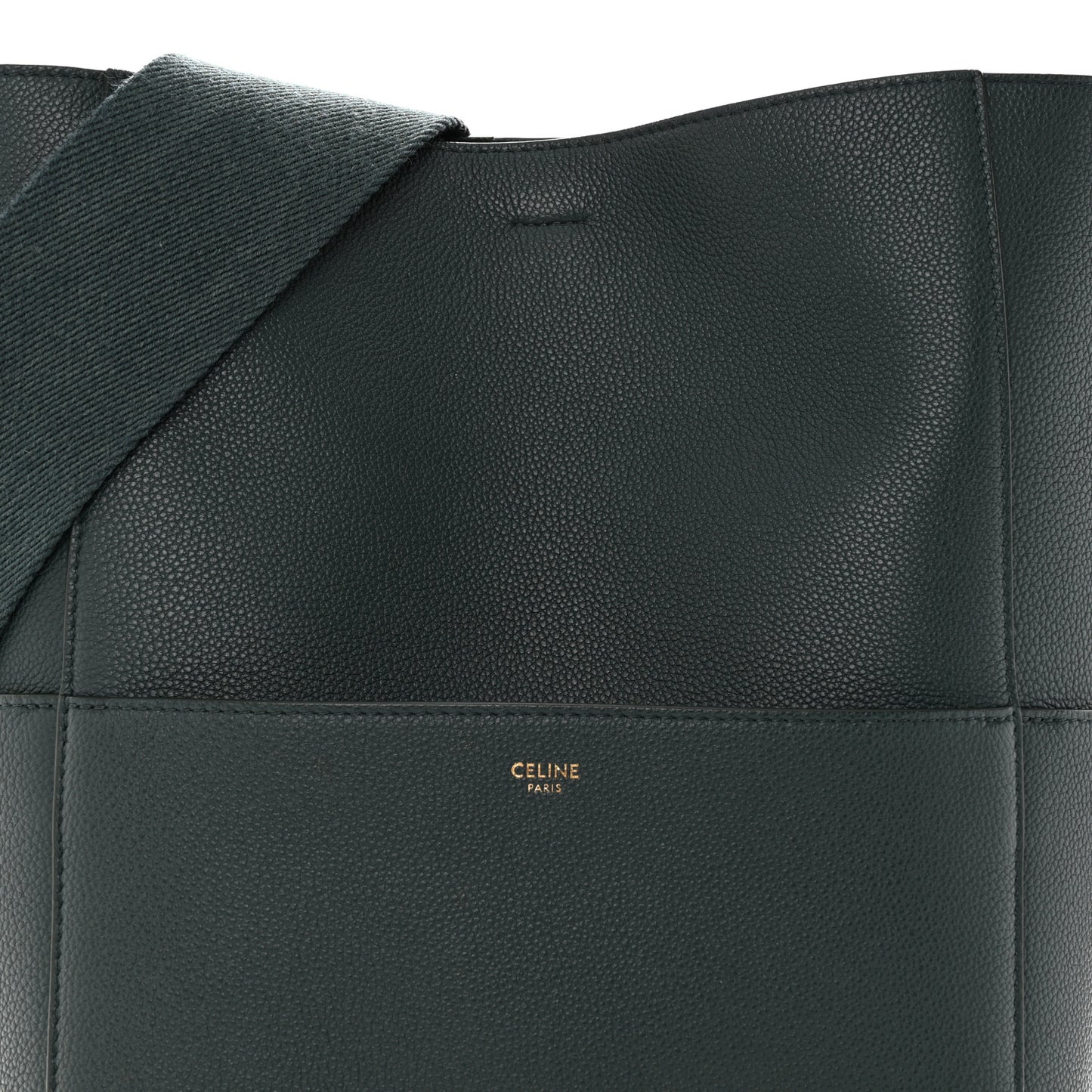 Soft Grained Calfskin Sangle Bucket Bag Amazone