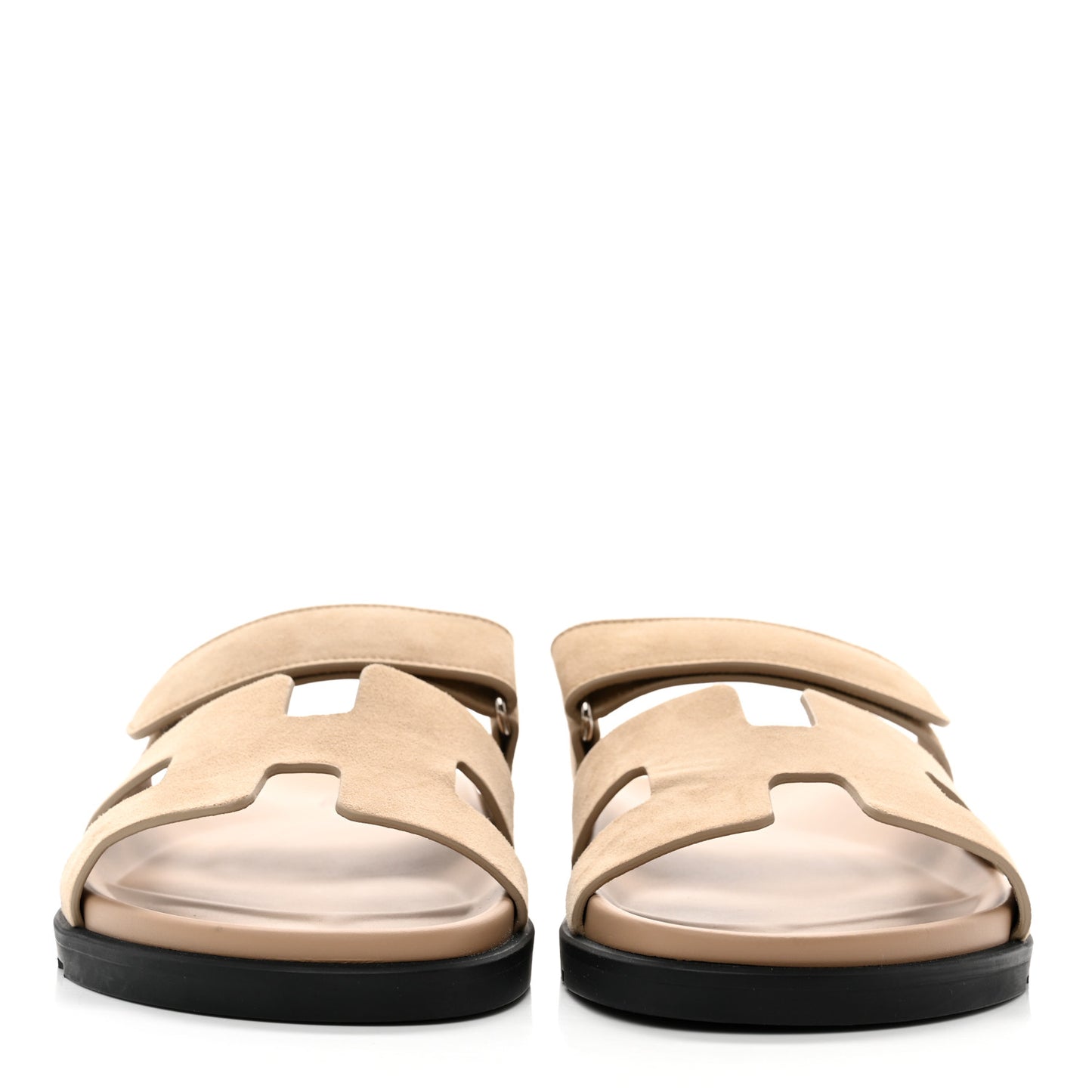 Suede Goatskin Womens Chypre Sandals 41 Beige Argile
