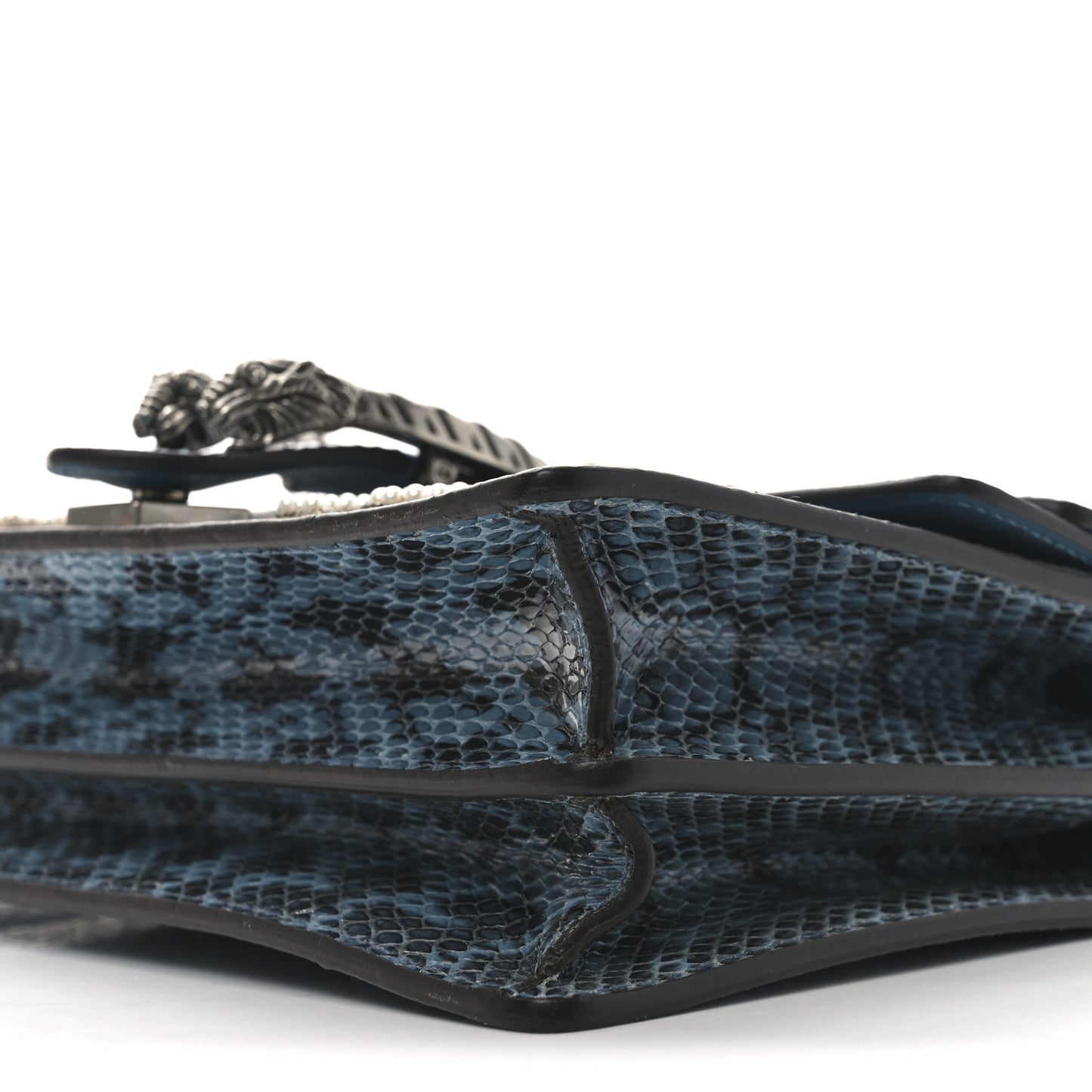 Snakeskin Blind For Love Embroidered Small Dionysus Shoulder Bag Ultramarine Multicolor