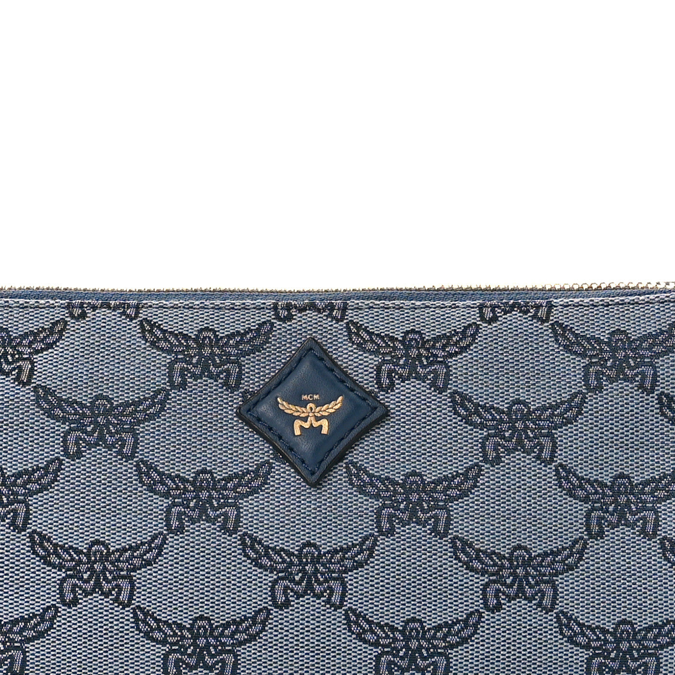 MCM Lauretos Nappa Small Himmel Shoulder Bag Indigo Blue 7 of 9