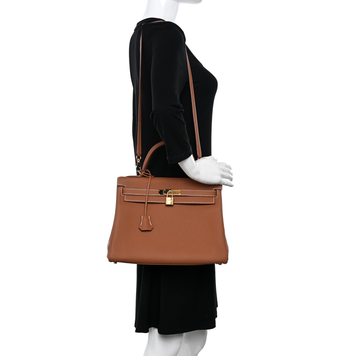 Hermes Togo Kelly Retourne 32 Gold 2 of 11