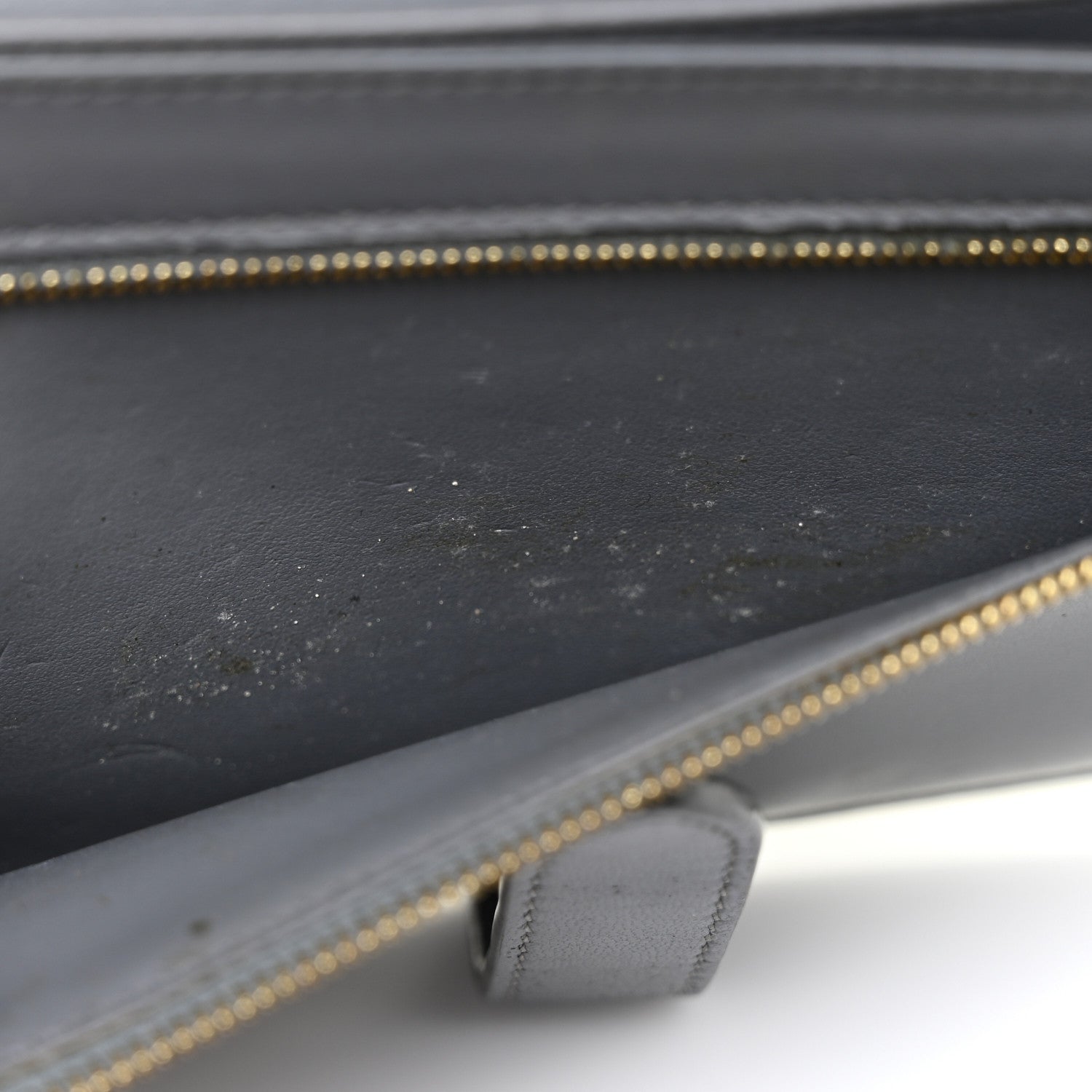 Celine Grained Calfskin Large Multifunction Strap Wallet Grey 14 of 14