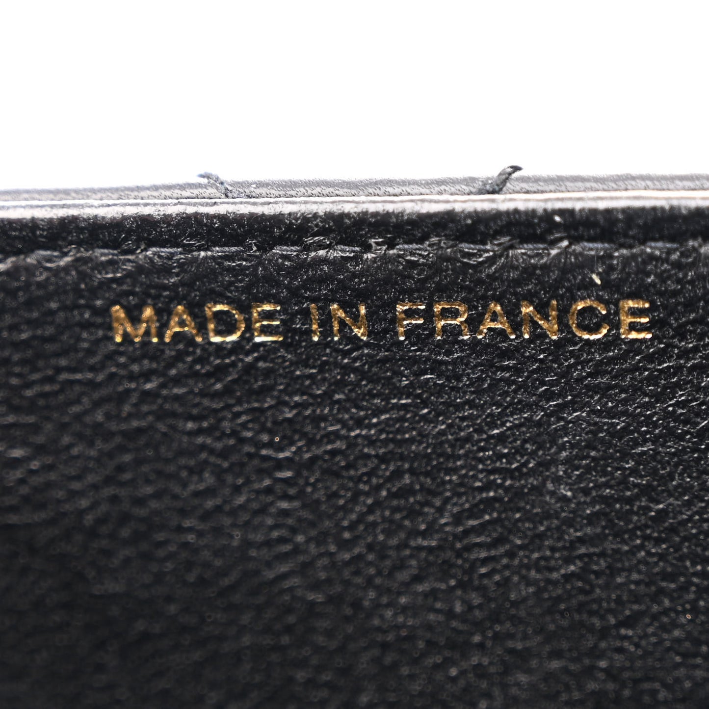 Calfskin Stitched Medium Single Flap Black
