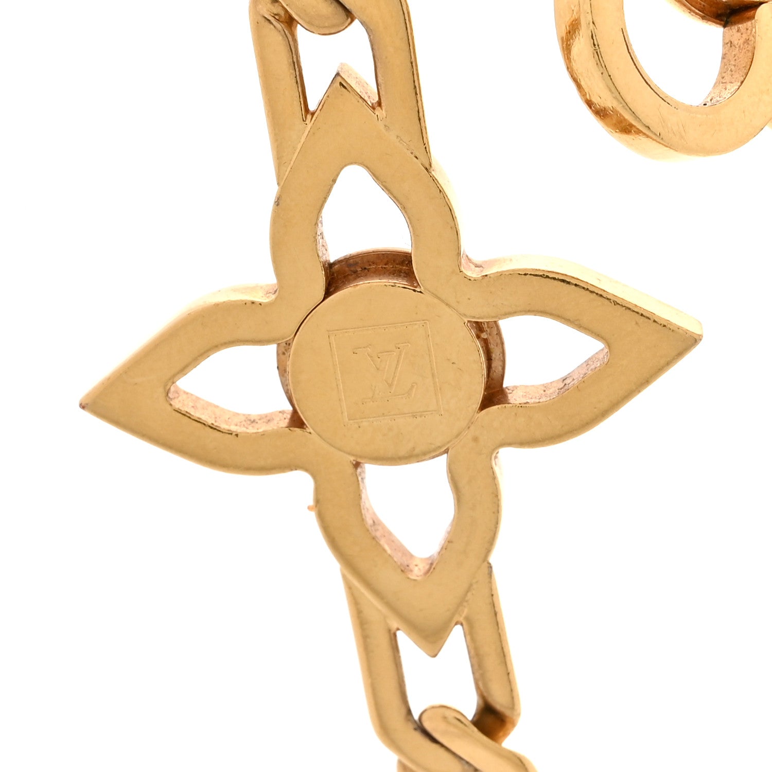 Louis Vuitton Monogram Multicolor Swarovski Crystal Flower Power Sautoir Necklace Gold 4 of 4