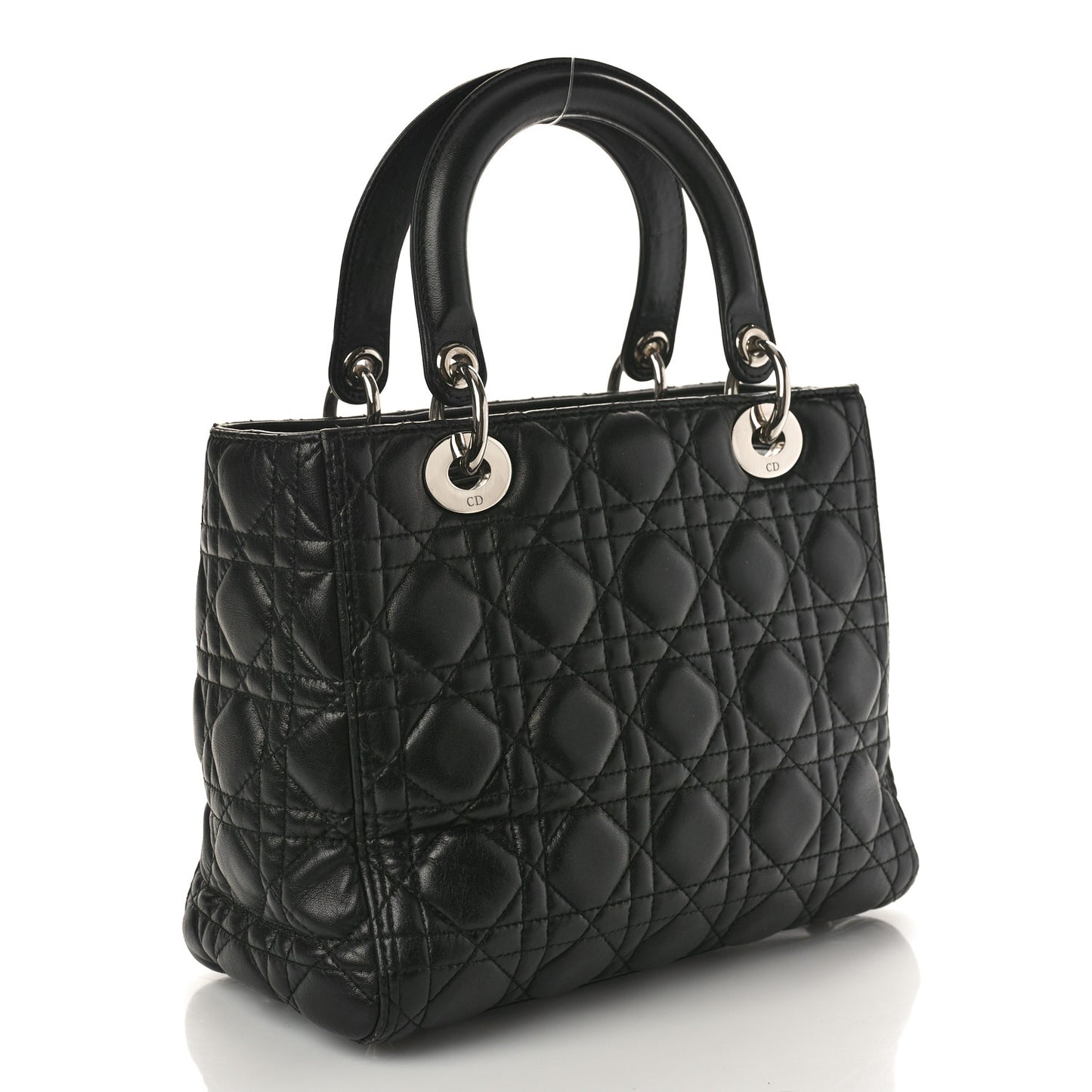 Lambskin Cannage Medium Lady Dior Black