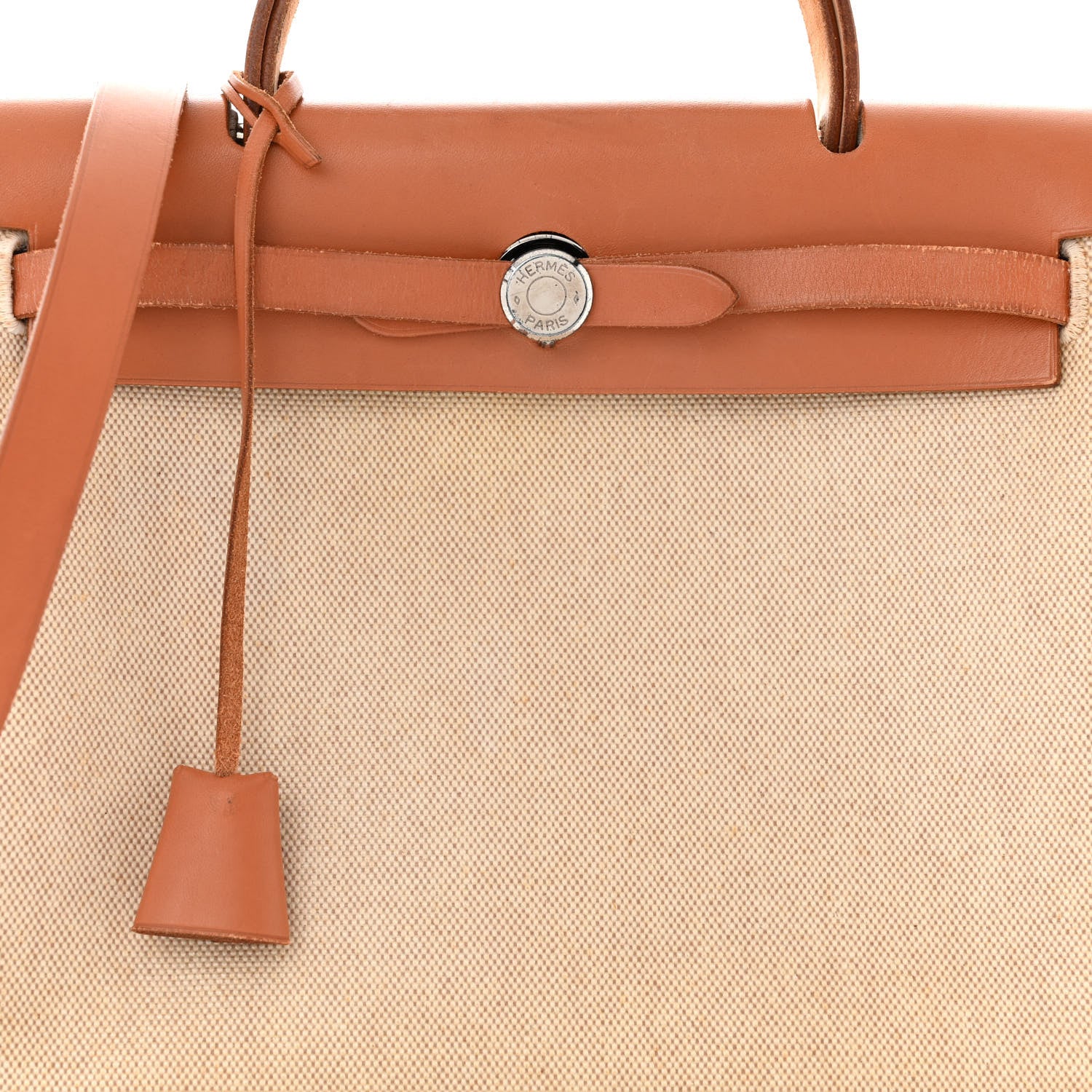 Hermes Toile Vache Calfskin Herbag 30 PM Naturel 10 of 15