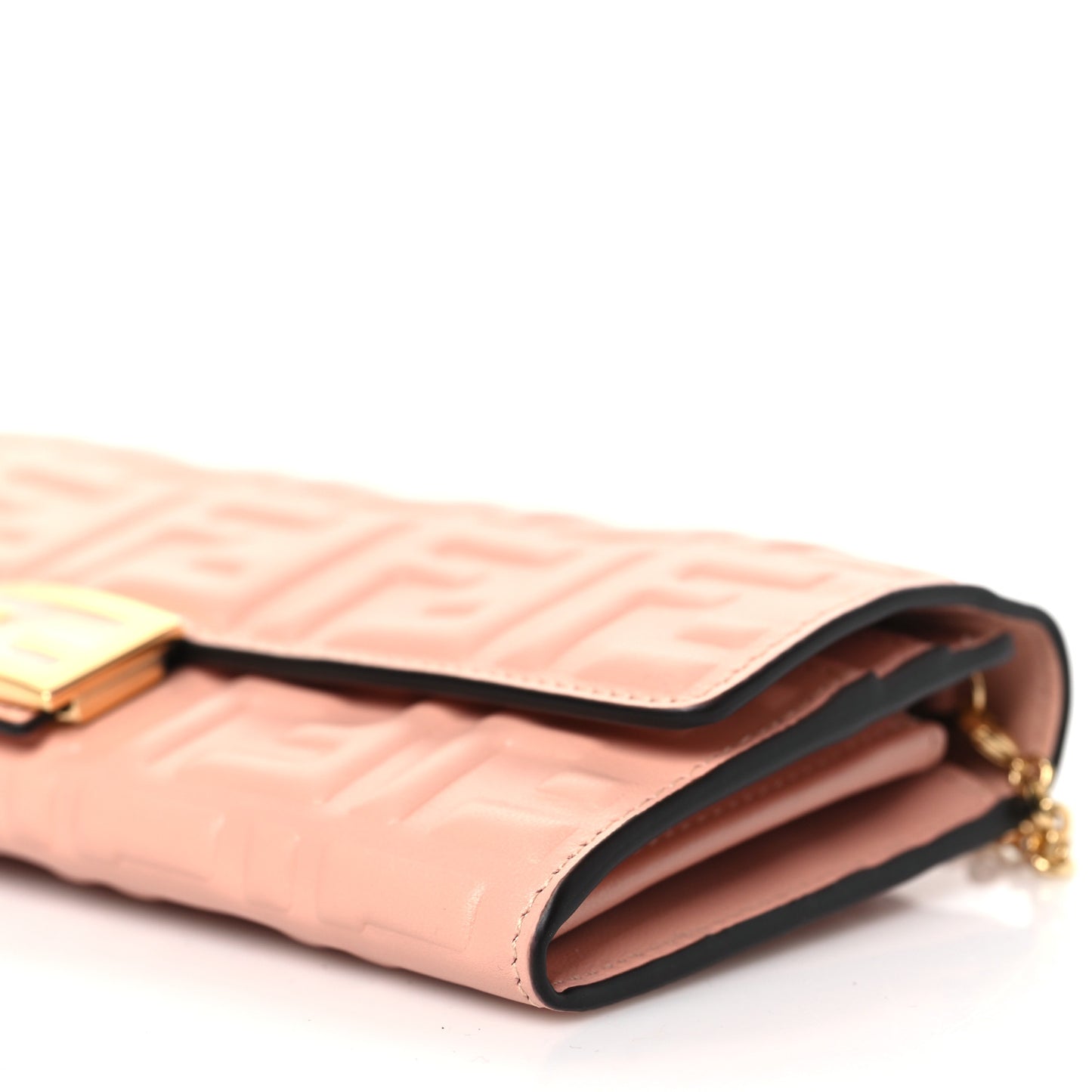 Nappa Matisse FF Embossed Continental Wallet On Chain Light Pink