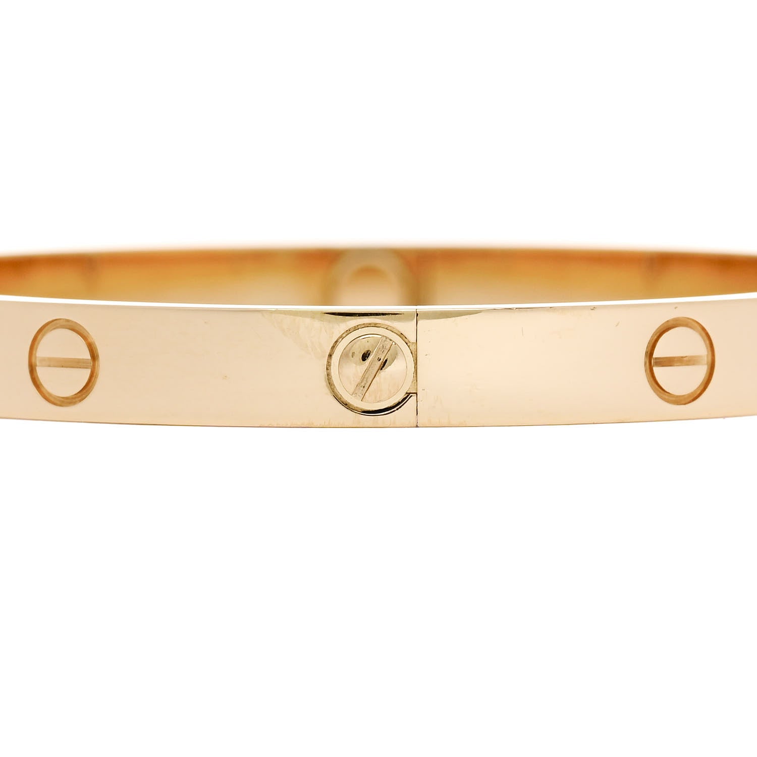 Cartier 18K Yellow Gold 4 Diamond LOVE Bracelet 19 5 of 9