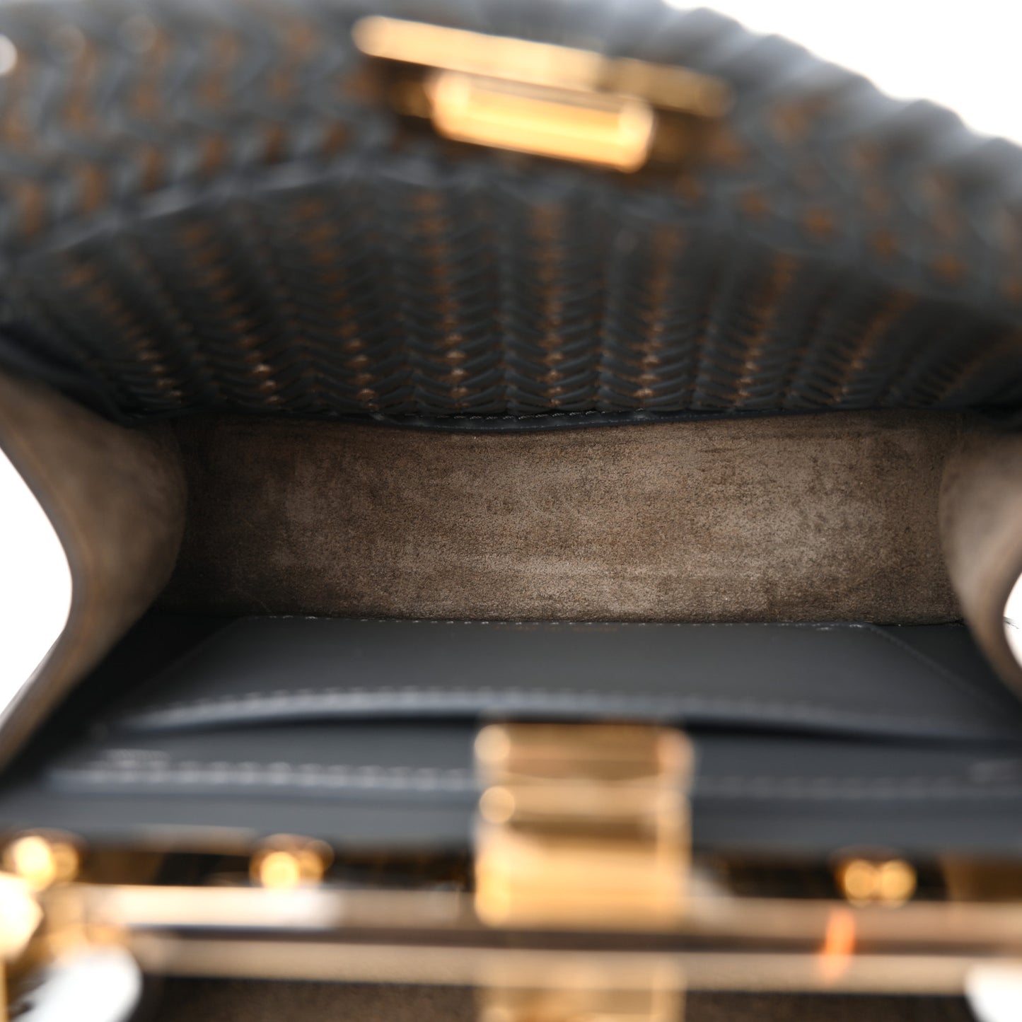Vitello King Shiny Nappa Intreccio Petite Peekaboo I SEE U Satchel  Tempesta