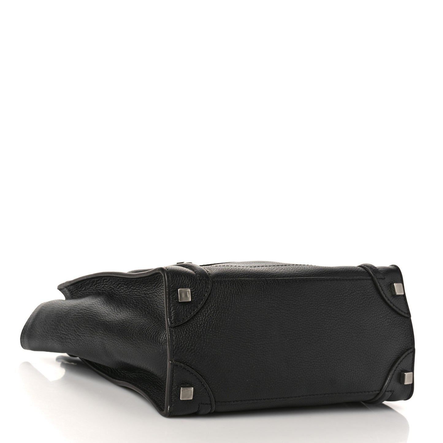 Drummed Calfskin Micro Luggage Black