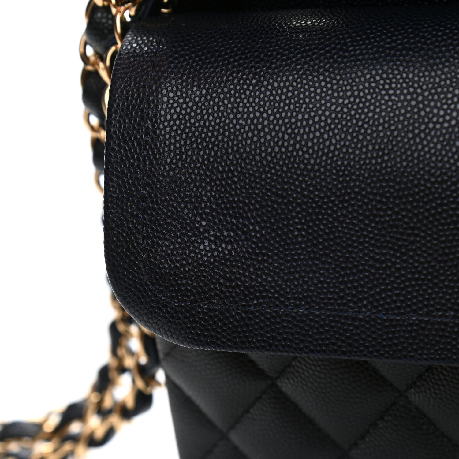 Chanel Caviar Quilted Medium Double Flap Navy 12 of 12