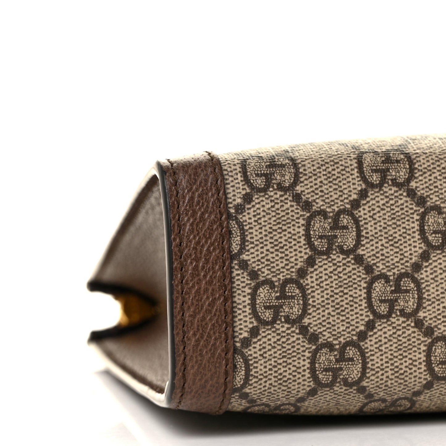 GG Supreme Monogram Web Ophidia Pouch Brown