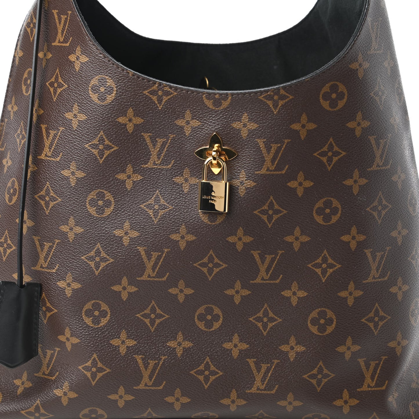 Monogram Flower Hobo Black