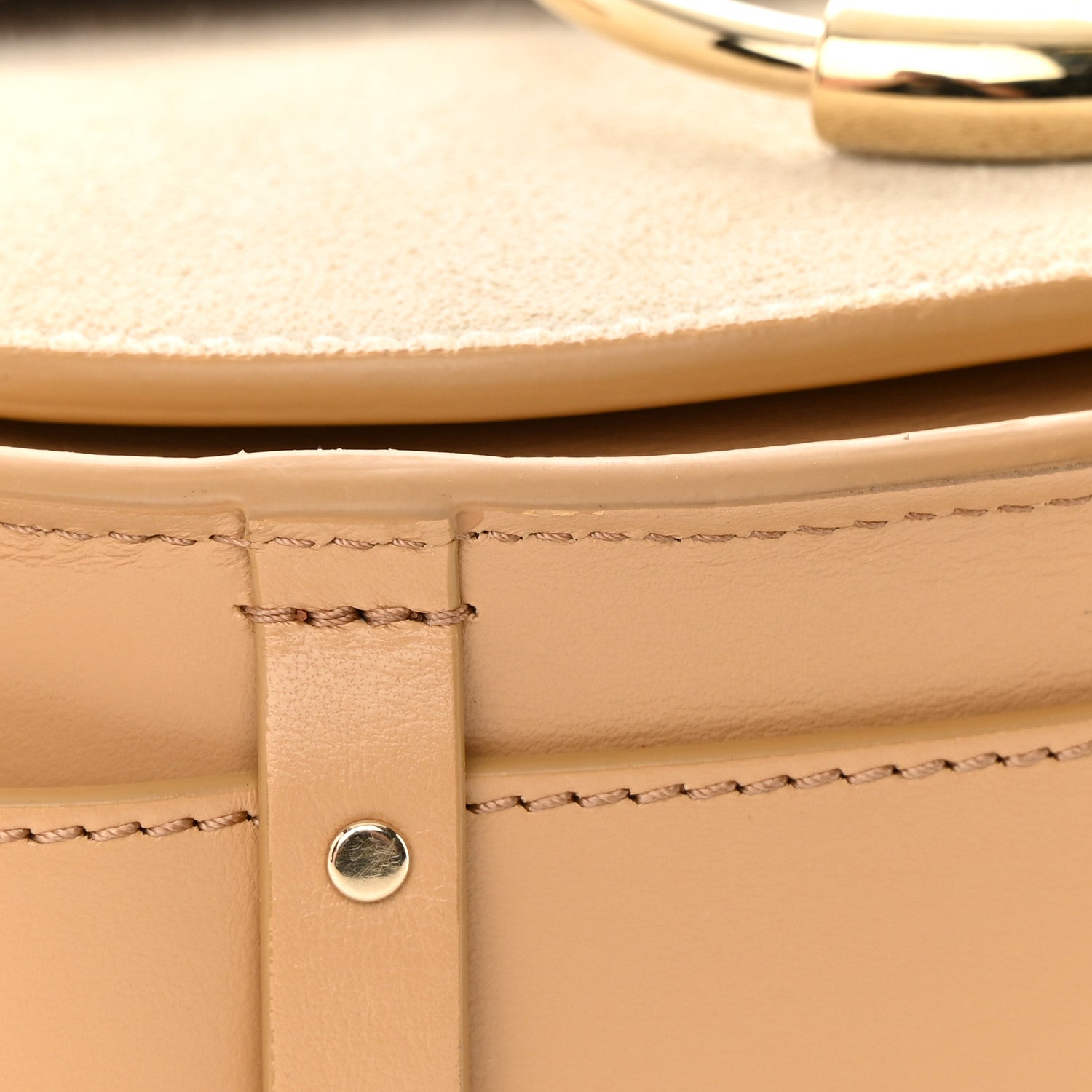 Chloe Calfskin Suede Small Tess Bag Soft Tan 20 of 22