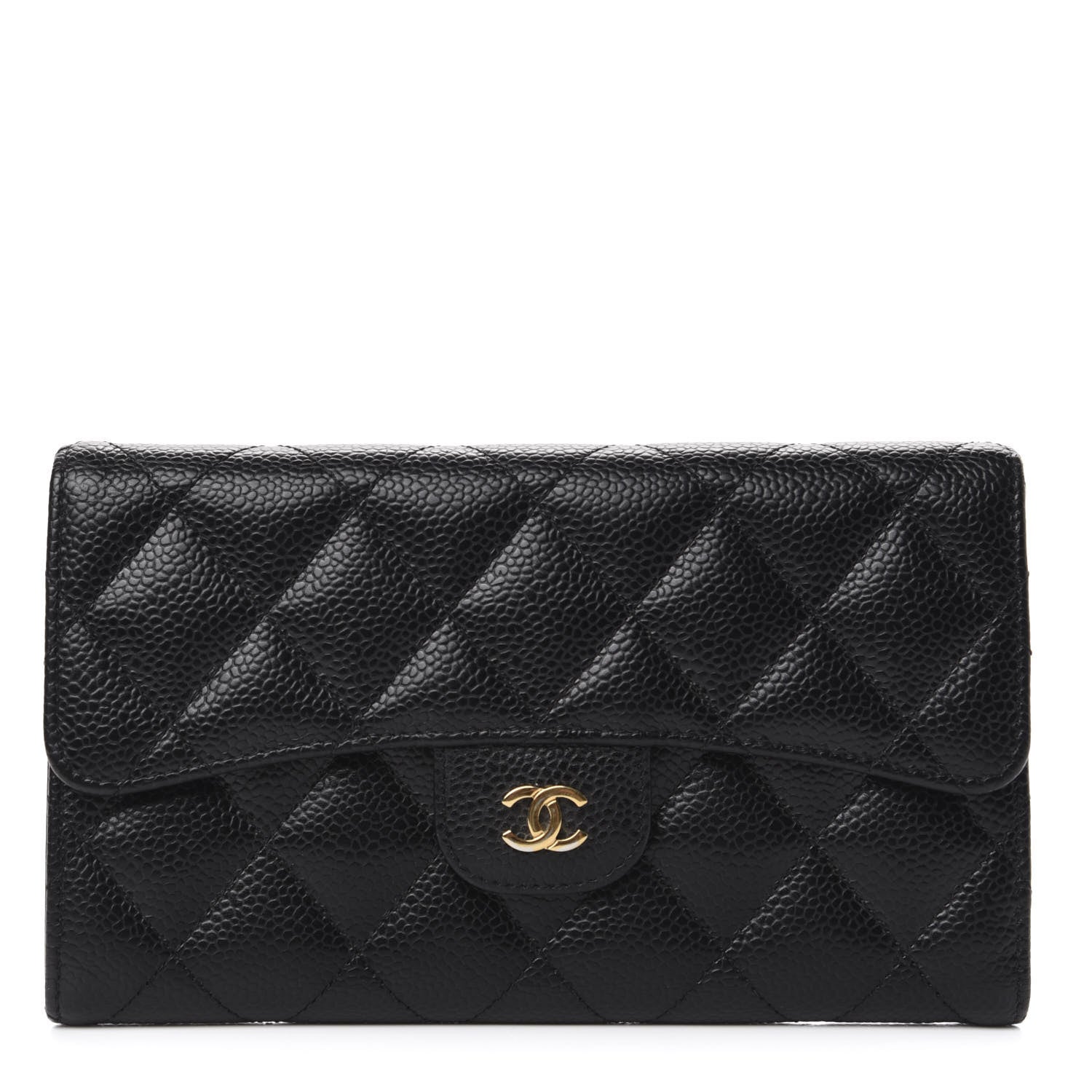 Chanel Caviar Quilted Large Flap Wallet Black 1 of 8