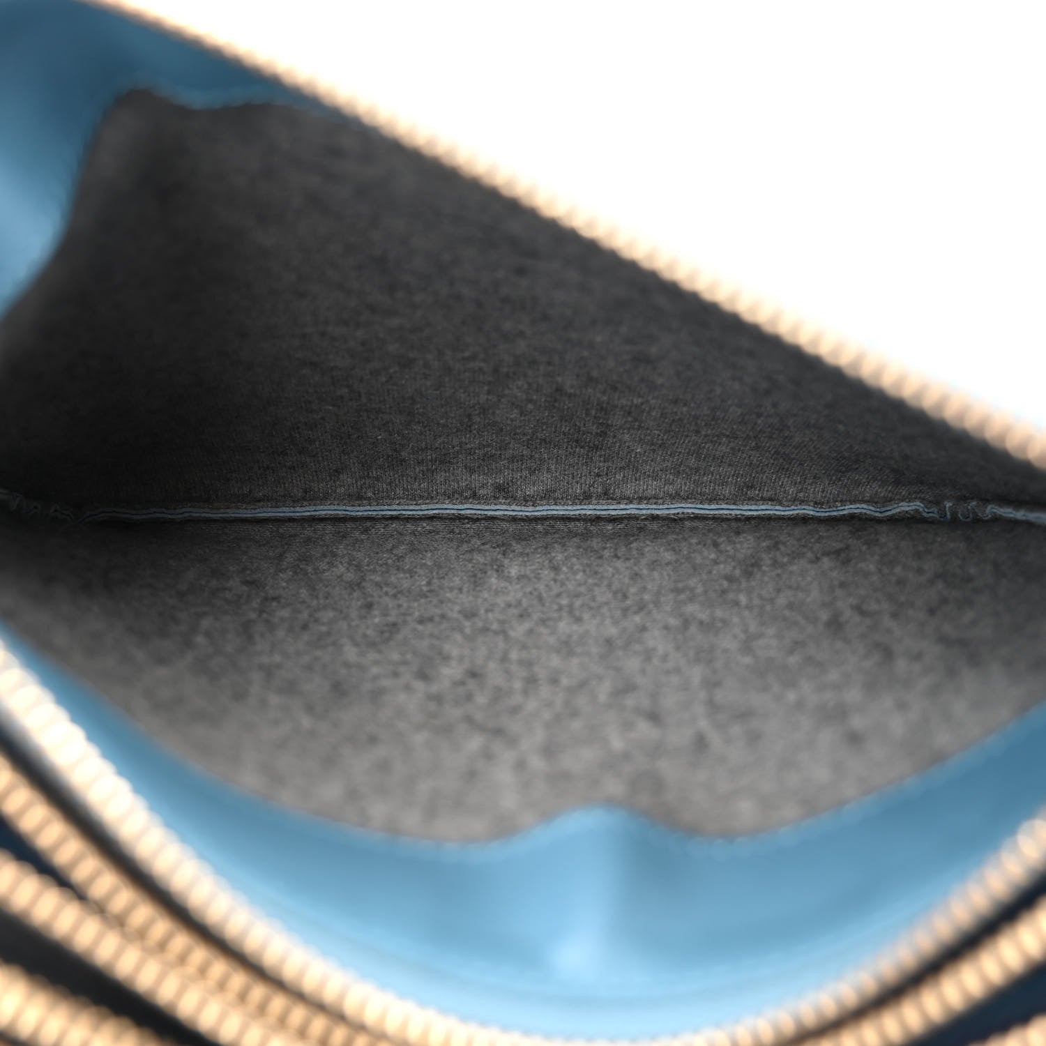 Celine Lambskin Small Trio Crossbody Bag Black Blue 7 of 13