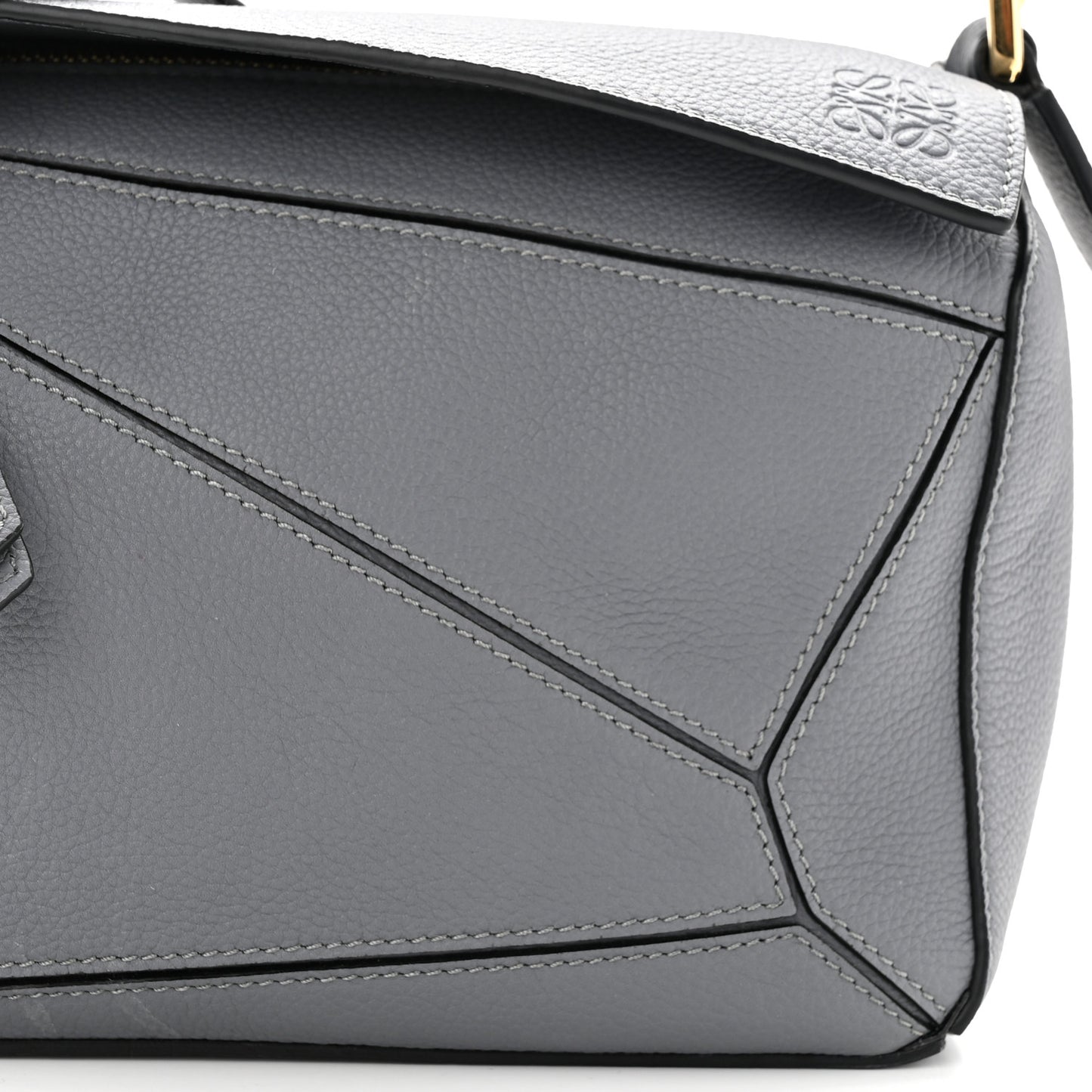 Calfskin Medium Puzzle Bag Grey