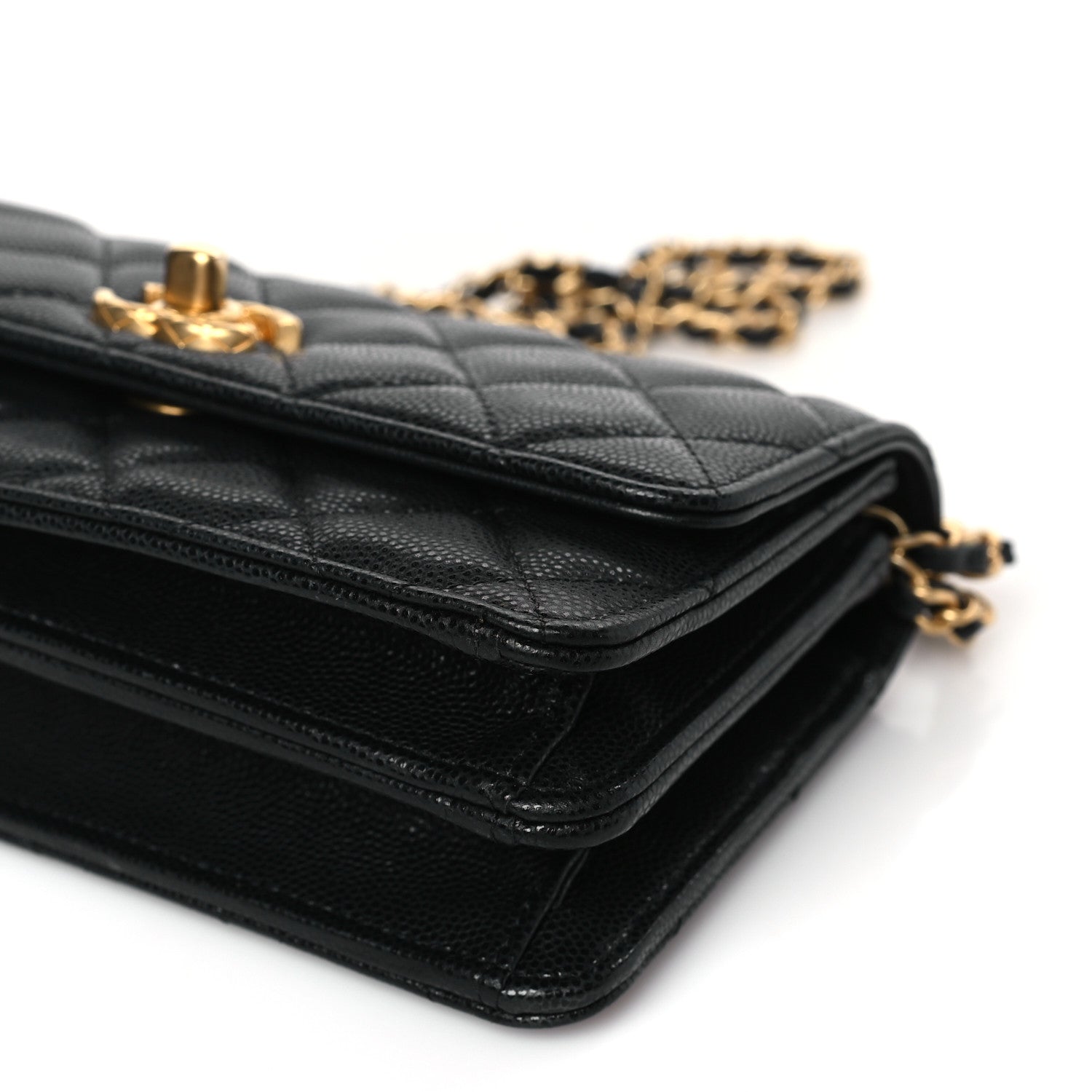 Chanel Caviar Quilted Chain Link Clutch With Chain Black 9 of 9