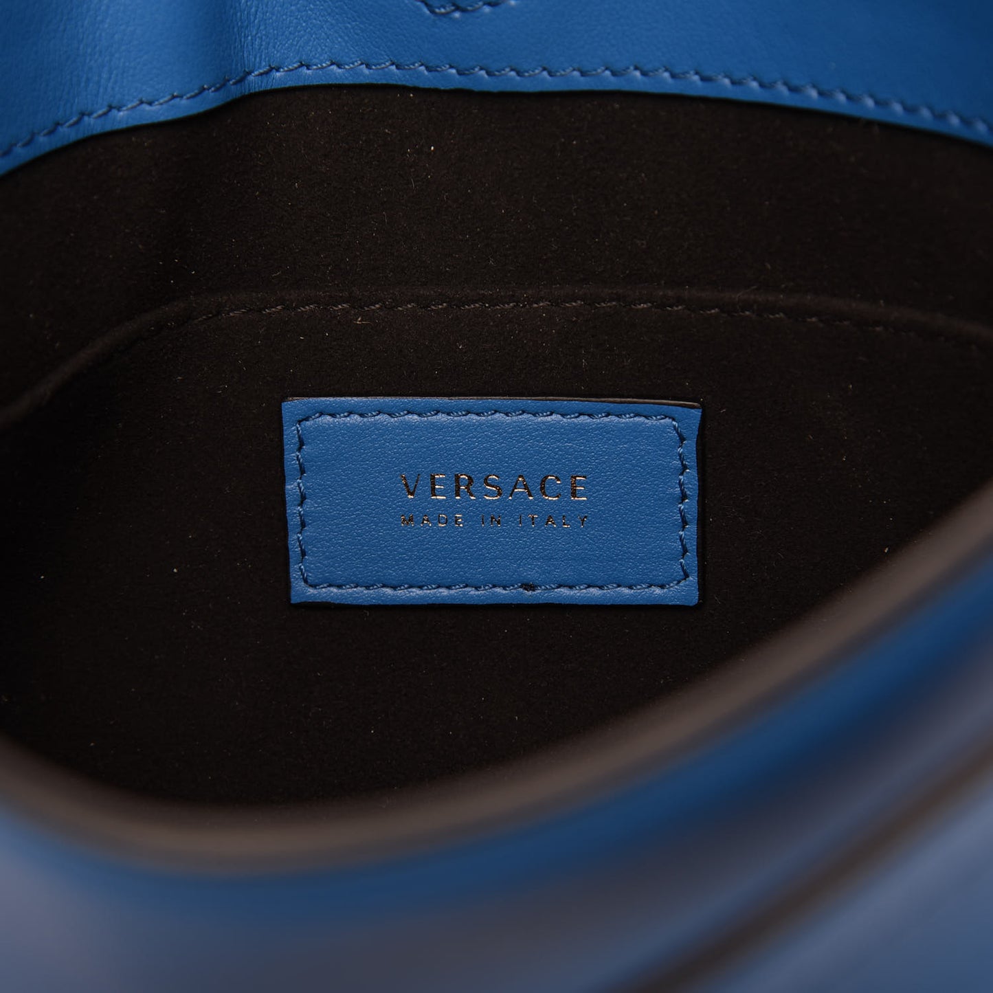 Supple Calfskin Tribute X Crossbody Pouch Blue