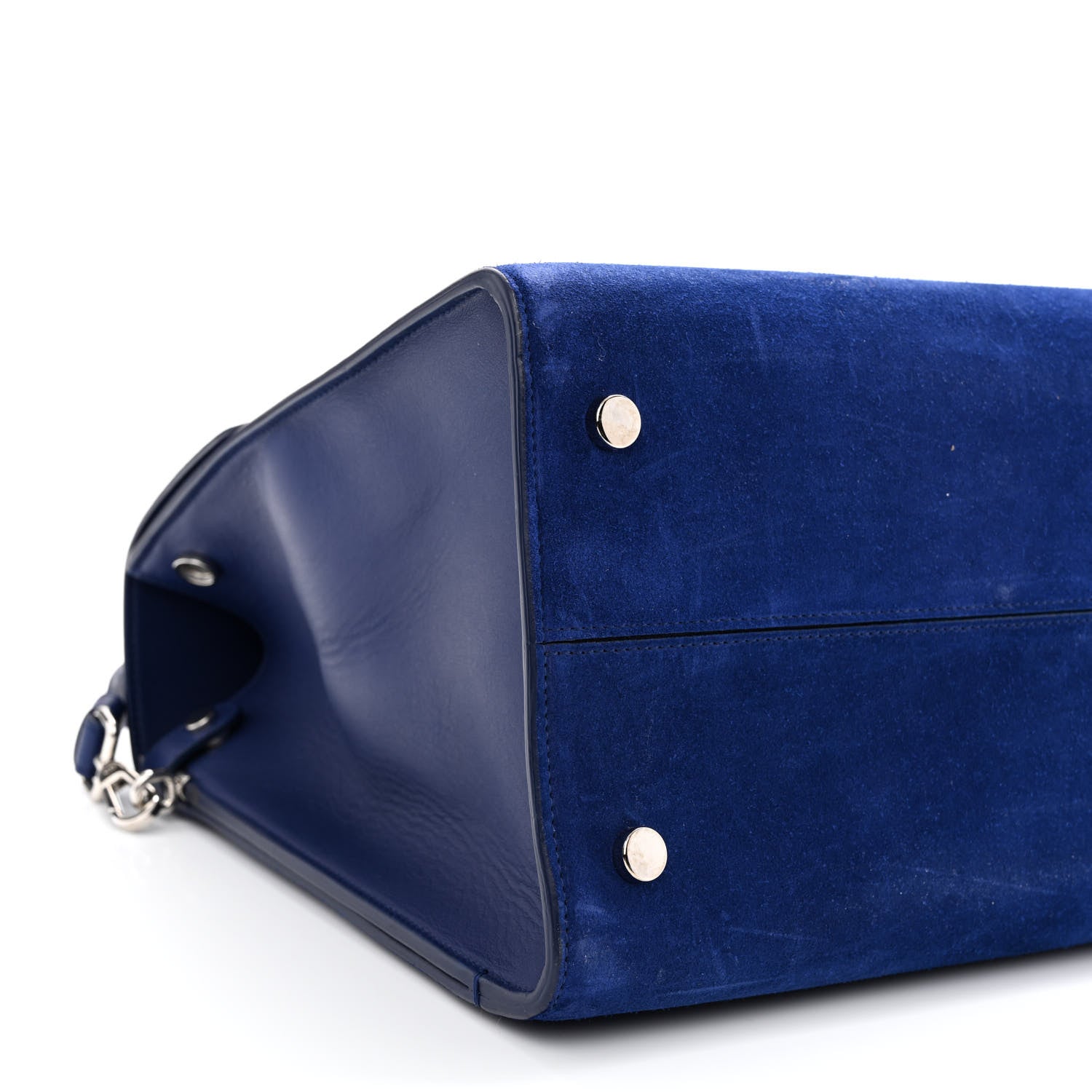 Christian Dior Suede Large Diorever Flap Navy 10 of 12