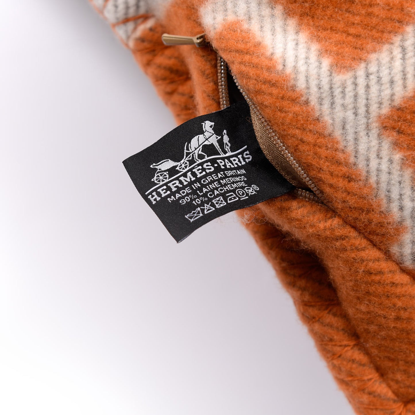 Wool Cashmere Avalon Pillow PM Ecru Potiron