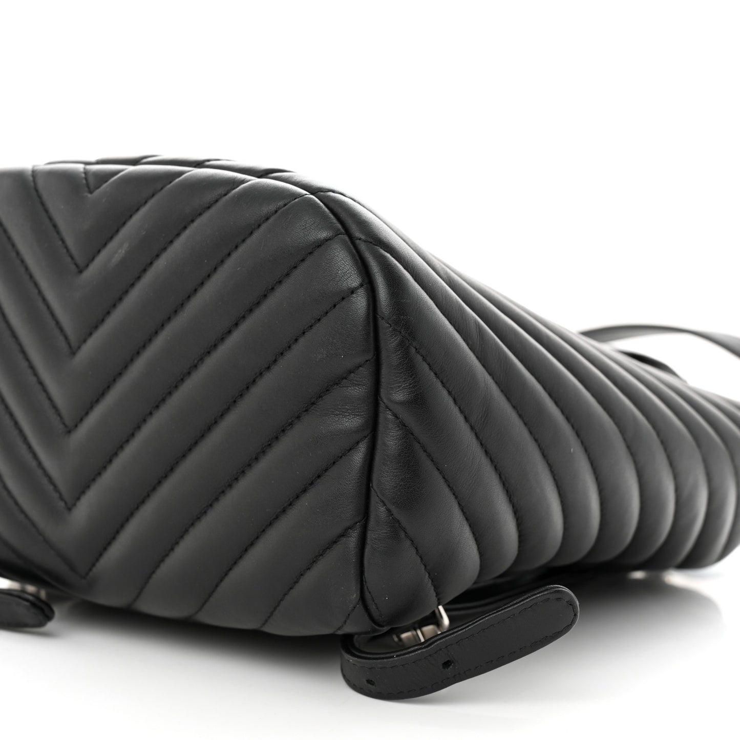 Calfskin Chevron Quilted Small Urban Spirit Backpack Black