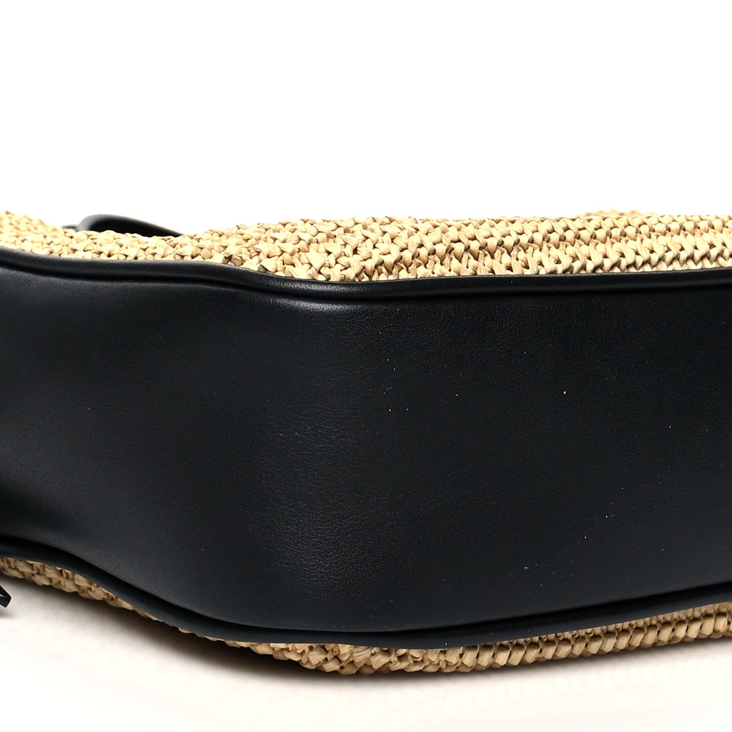 Saint Laurent Raffia Canvas Monogram Lou Camera Bag Beige Black 9 of 11