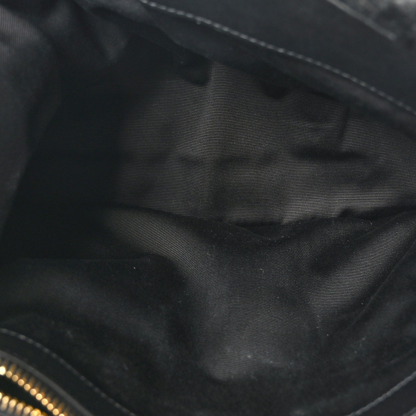 Shearling Y Quilted Monogram Medium Loulou Chain Satchel Black