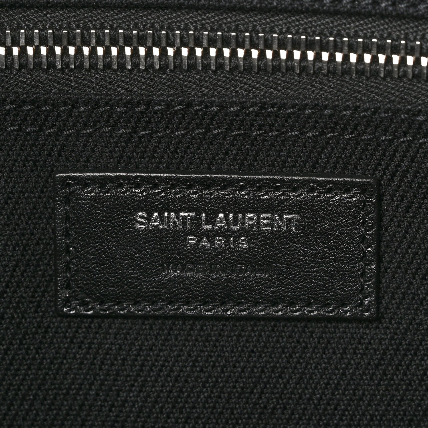 Saint Laurent Linen Calfskin Rive Gauche Tote Black 6 of 10