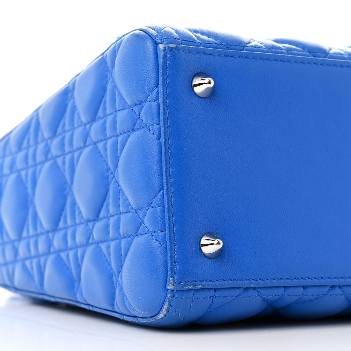 Lambskin Cannage Medium Lady Dior Blue