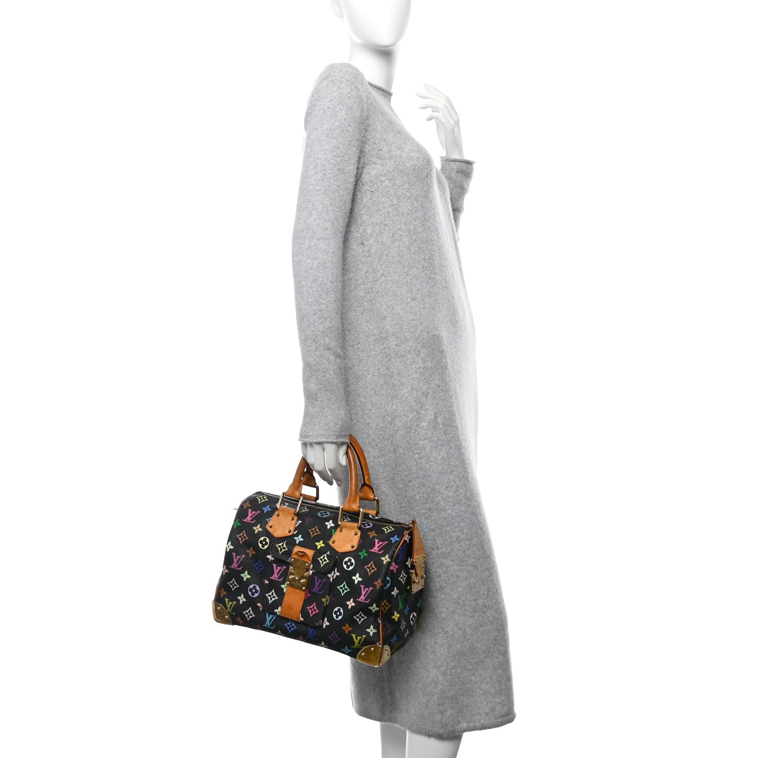 Louis Vuitton Monogram Multicolor Speedy 30 Black 2 of 16