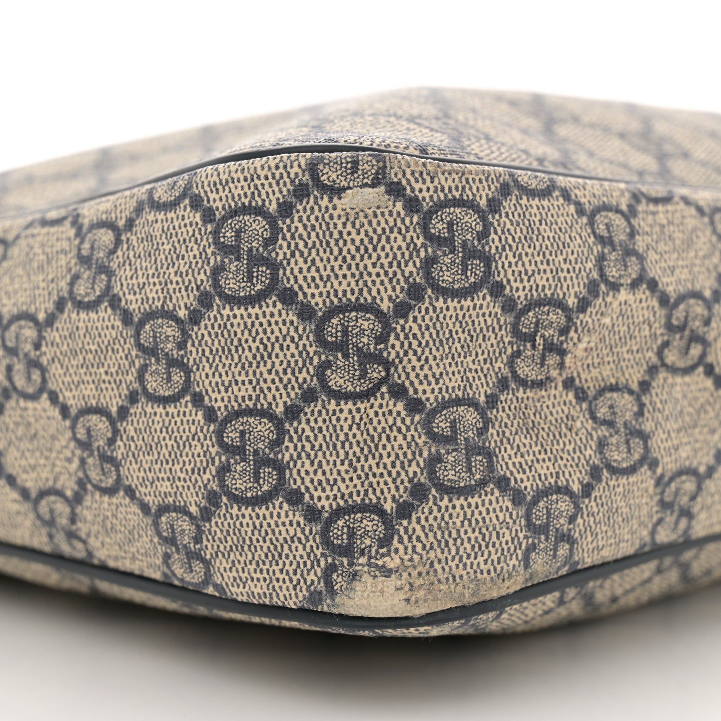 GG Plus Monogram Selleria Calfskin Medium Messenger Bag Beige Blue