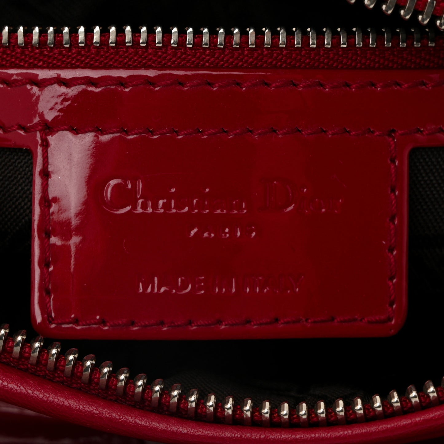 Patent Cannage Medium Lady Dior Red