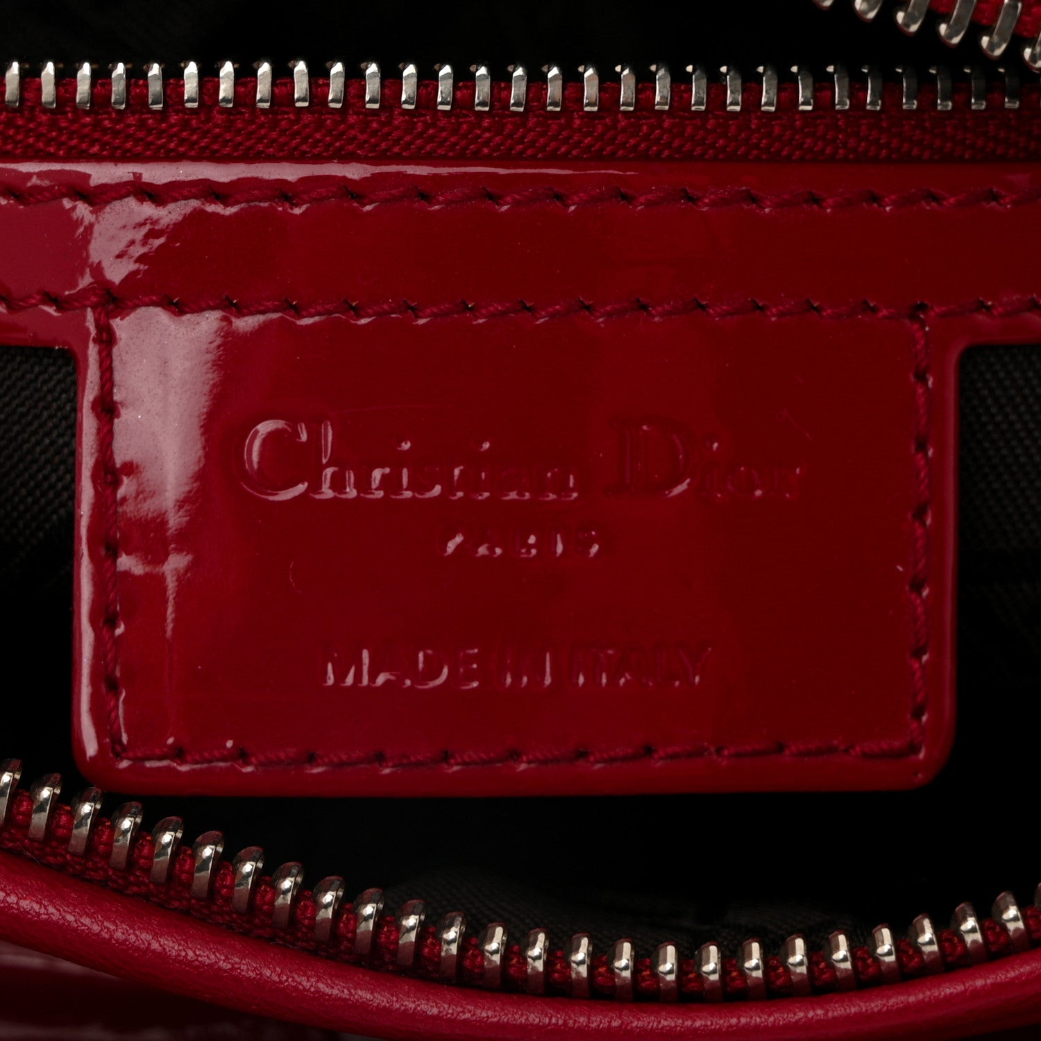 Christian Dior Patent Cannage Medium Lady Dior Red 6 of 10