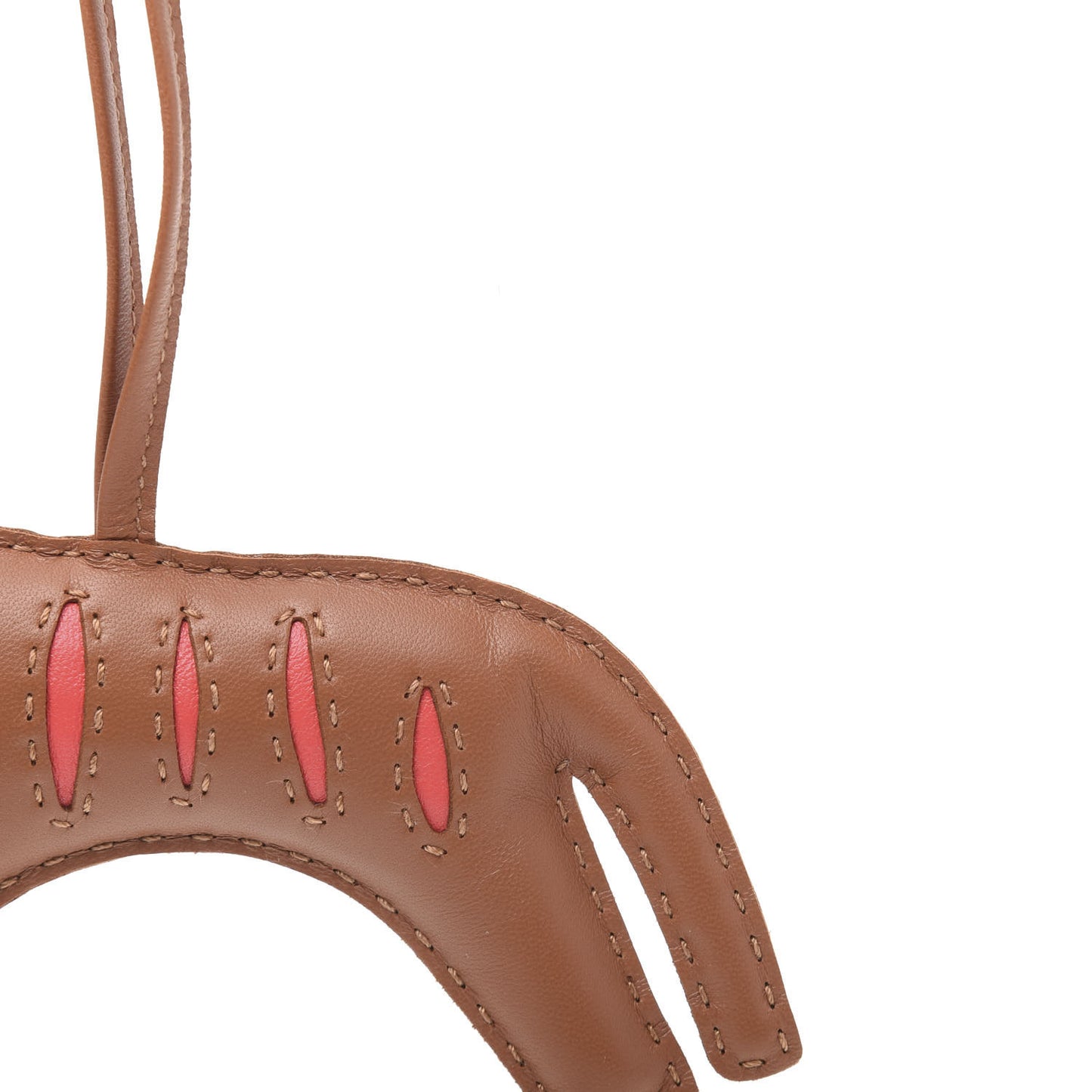 Milo Lambskin Rooroo Bag Charm Gold Rose Texas