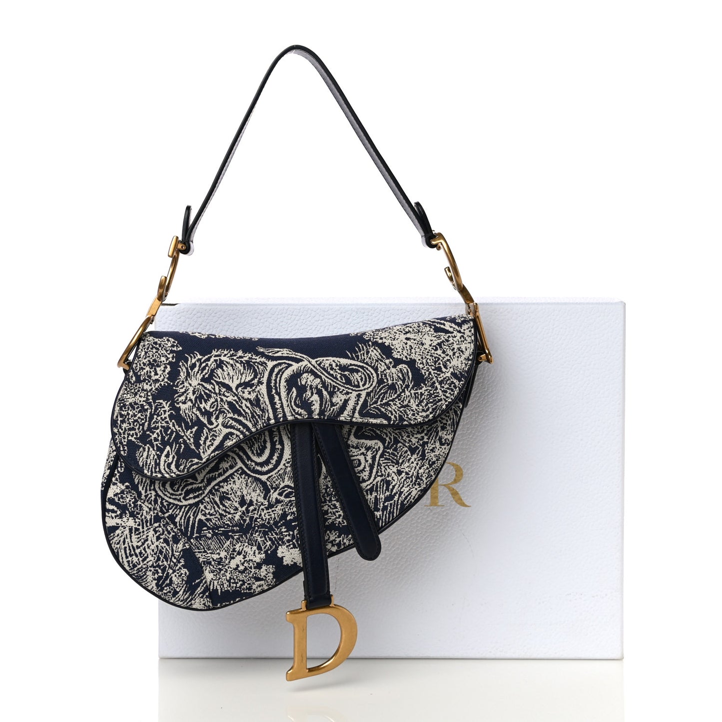 Canvas Embroidered Dioriviera Saddle Bag Blue