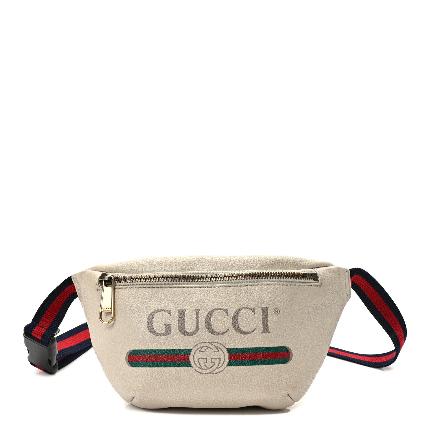 Gucci Grained Calfskin Small Logo Belt Bag White 1 of 9