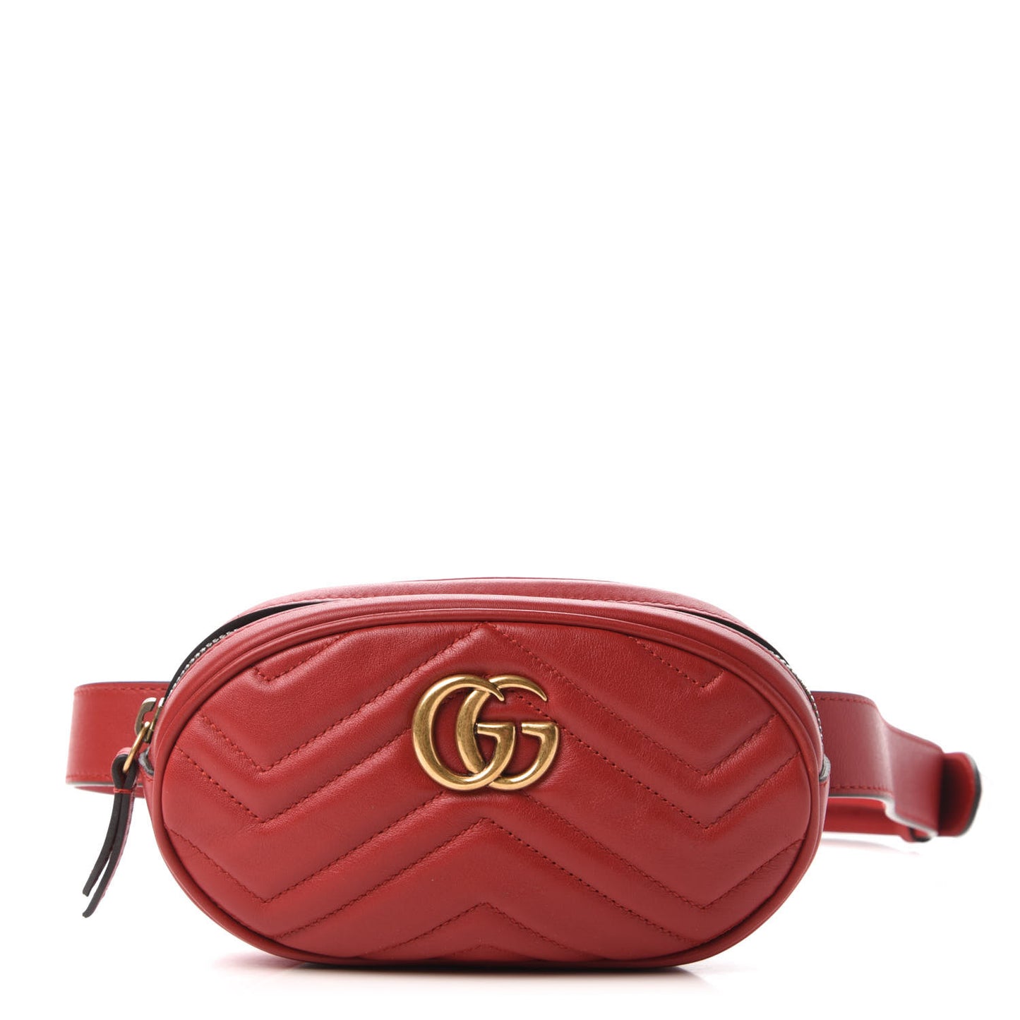 Calfskin Matelasse GG Marmont Belt Bag 85 34 Hibiscus Red
