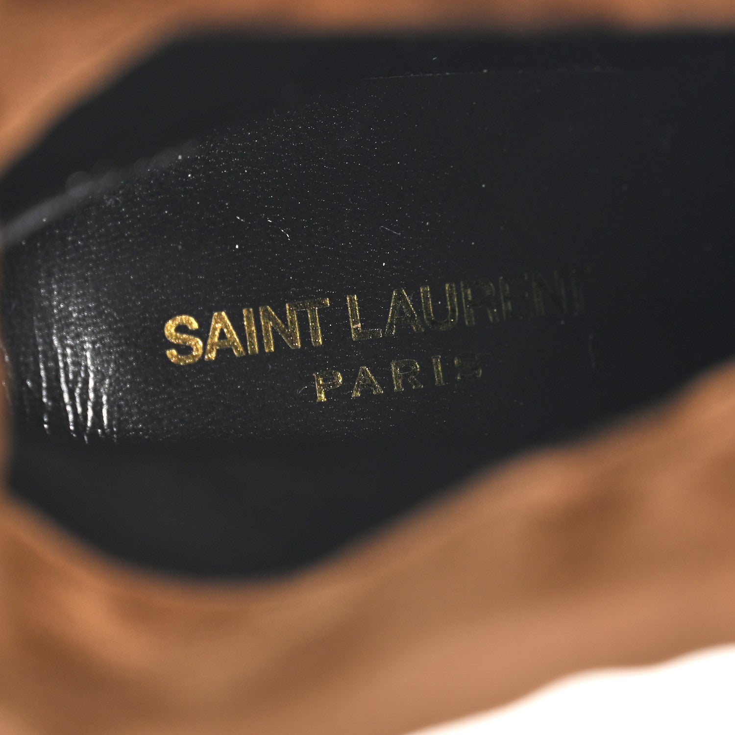 Saint Laurent Suede Liz 85 Wedge Booties 39 Brown 7 of 9