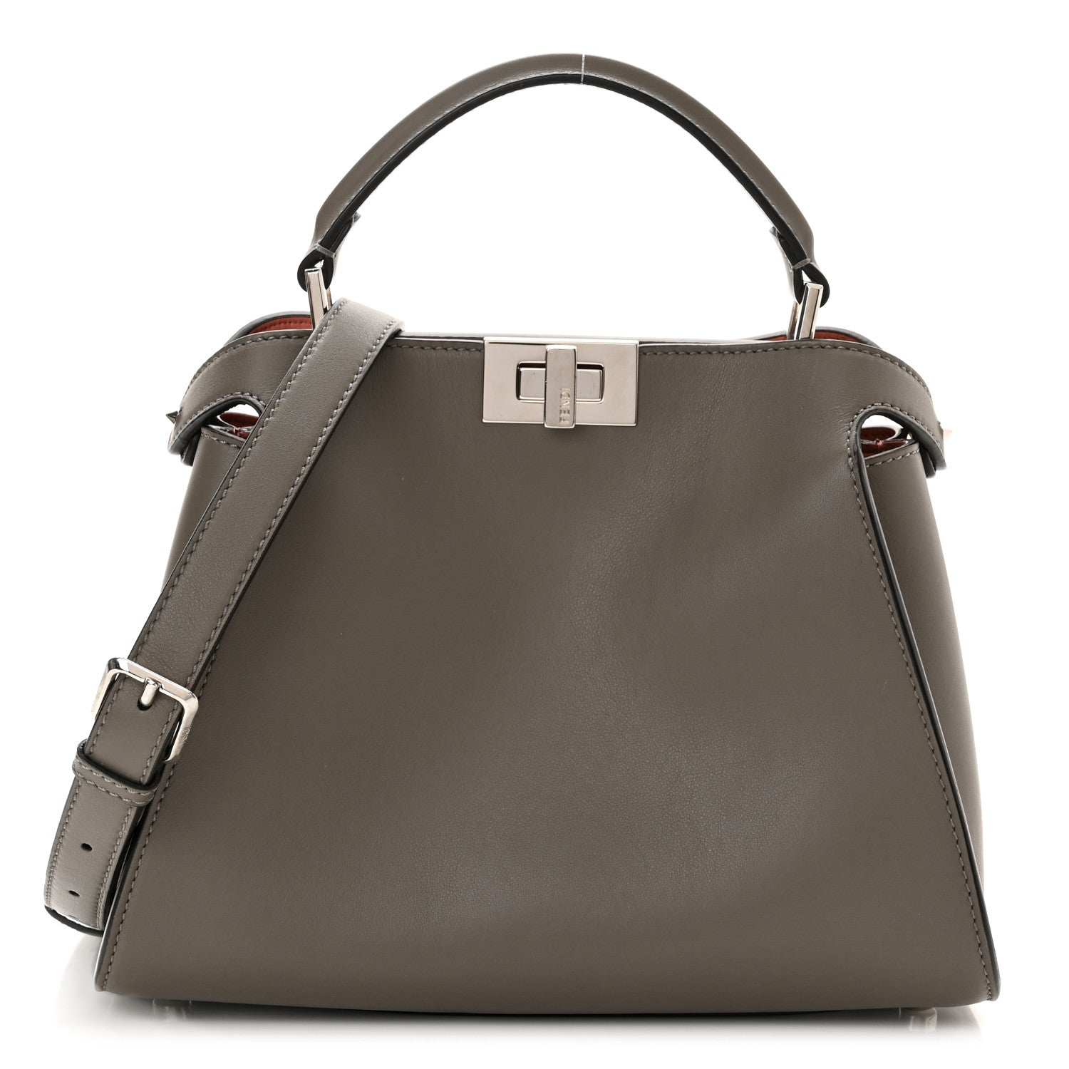 Fendi Vitello Tahiti Burro Medium Peekaboo Iconic Essentially Satchel Foresta Macaron 1 of 11