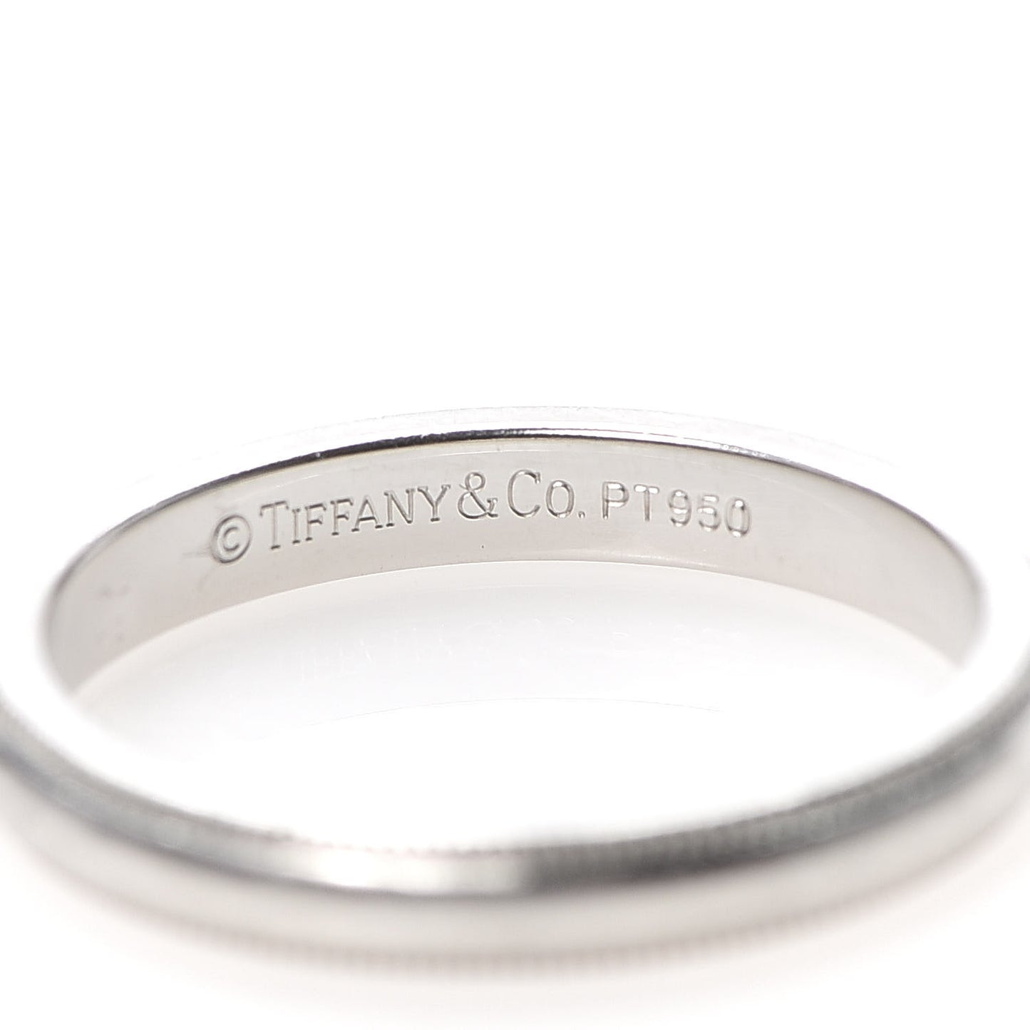 Platinum 3mm Milgrain Wedding Band Ring 56 7.5
